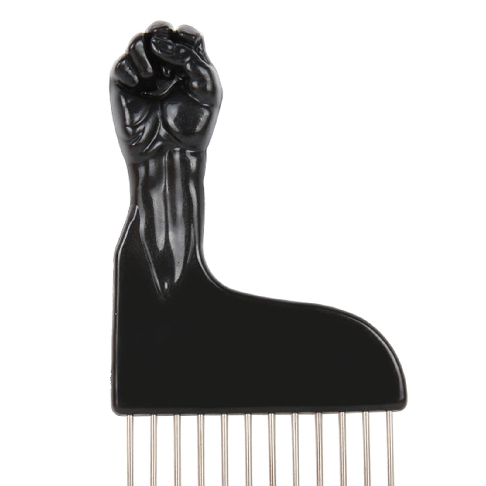 2xHair Styling Tool For Curly Hair Black Fist Hair Comb For Women and Men C