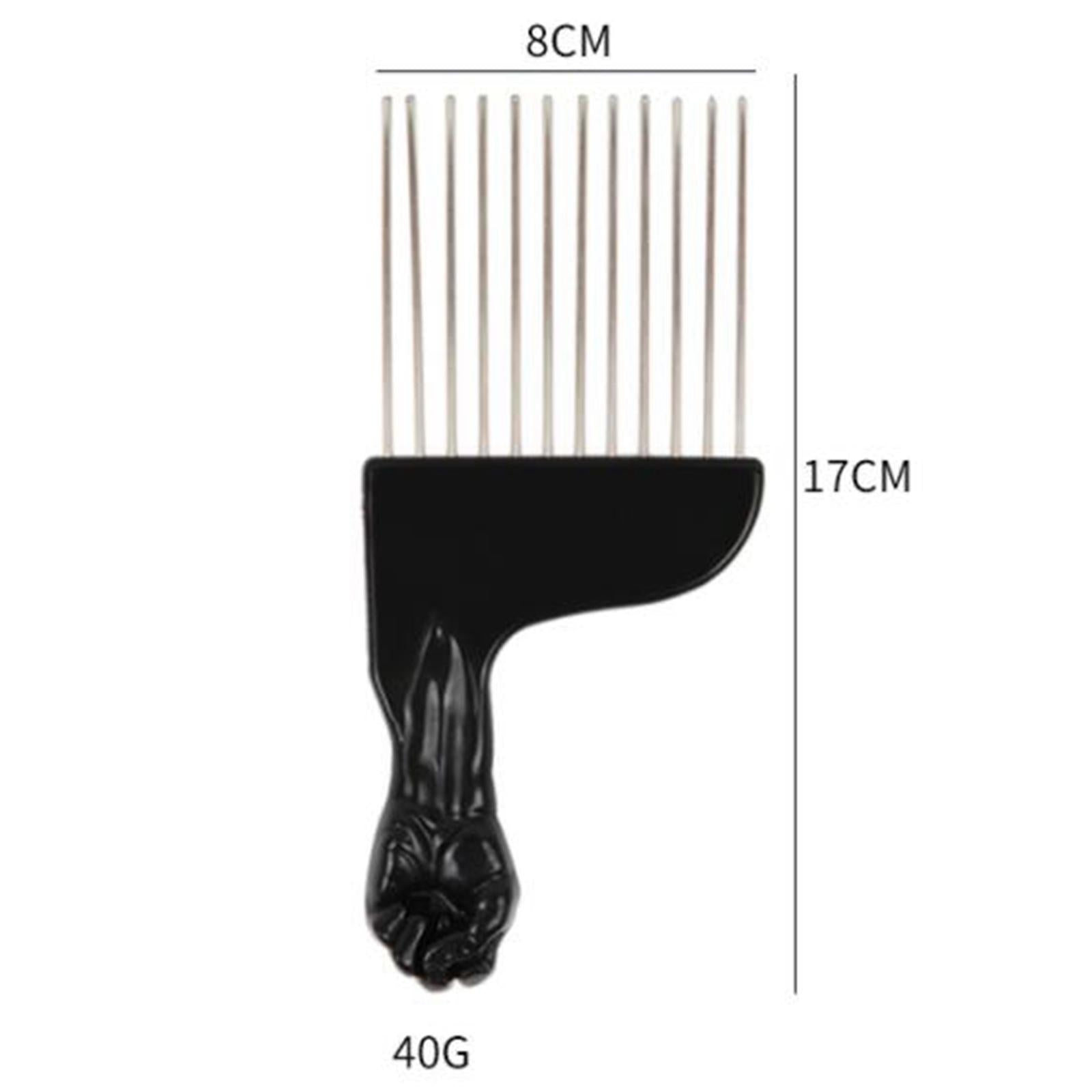 4xHair Styling Tool For Curly Hair Black Fist Hair Comb For Women and Men C