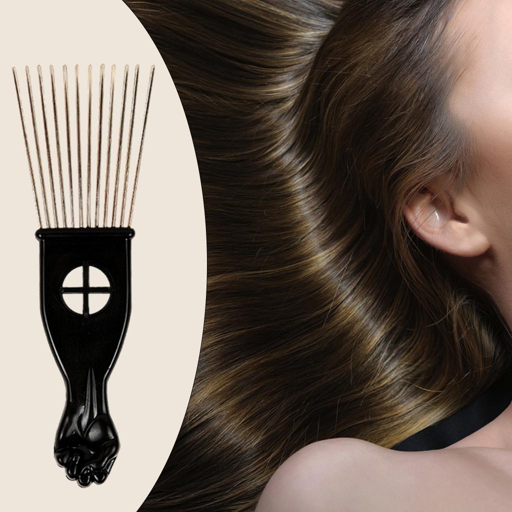 4xNew Black Pocket Afro Hair Lifting Pik Pick Detangle Wig Comb Wide Teeth A