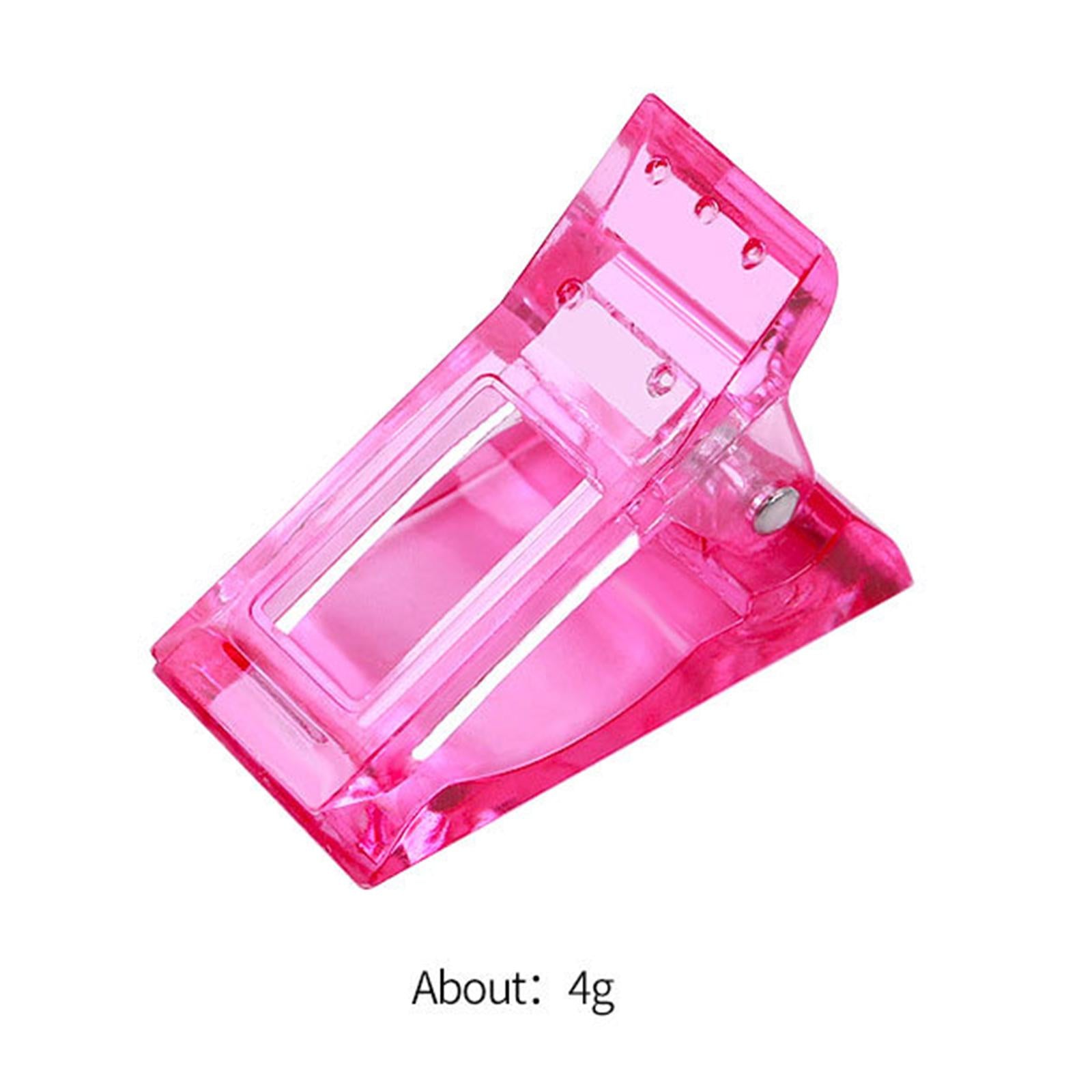 2x10pcs Nail Tips Clip Finger Quick Building Gel Extension Nail Art Pink