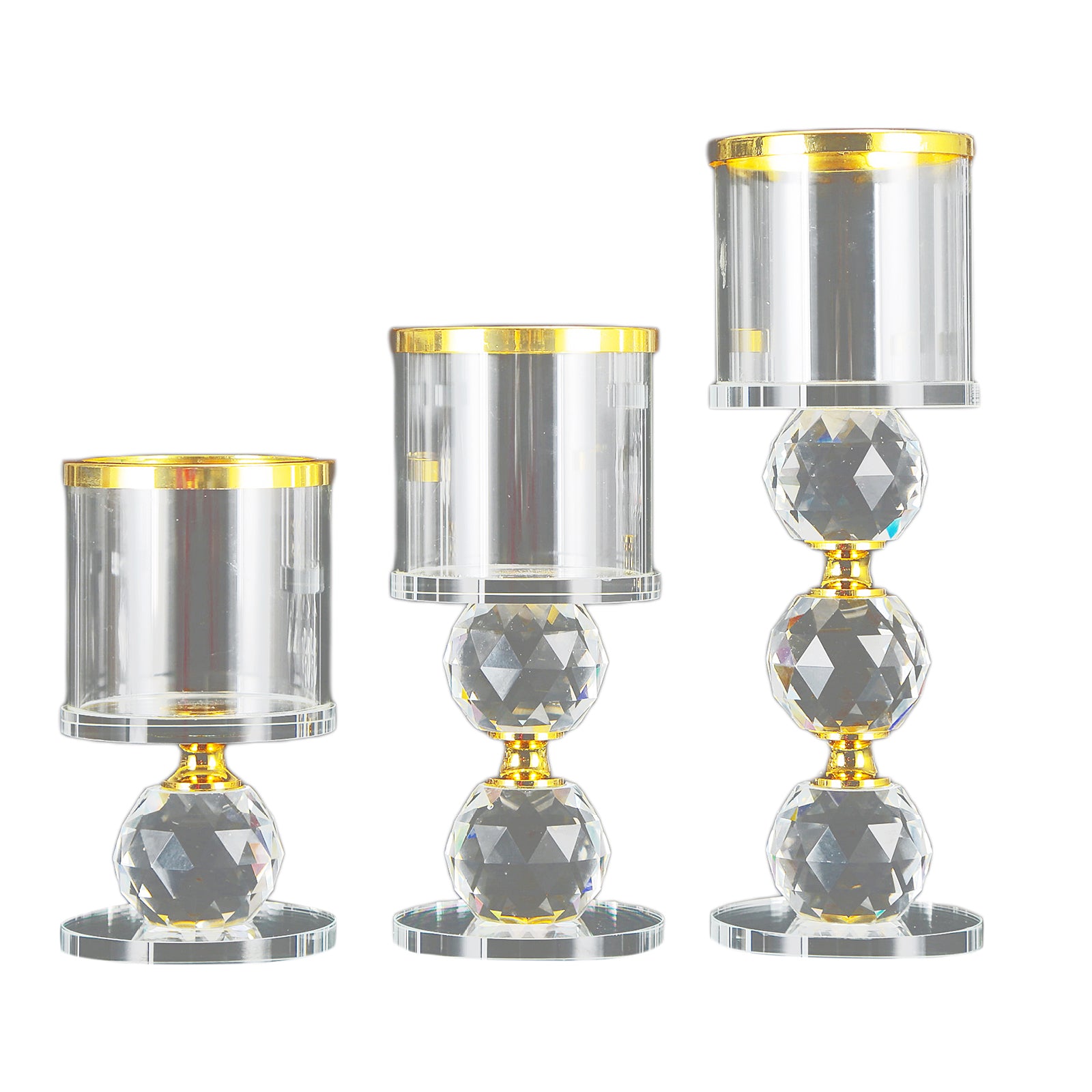 Candle Holders Desktop Candlestick Pillar for Decor Ornament Single Ball