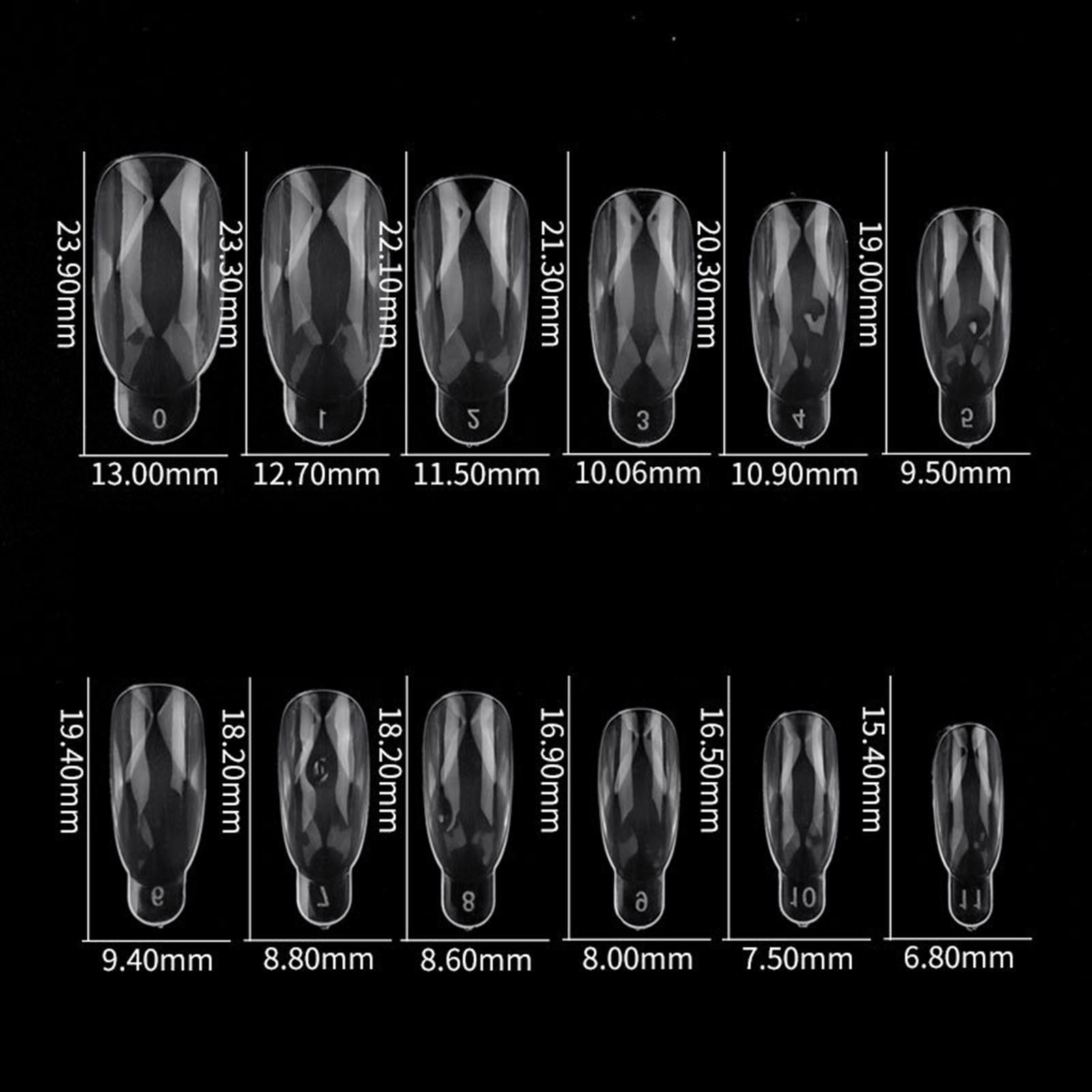 2xPlastic Artificial False Nail Tips Fake Nails Fingernail Nail Art