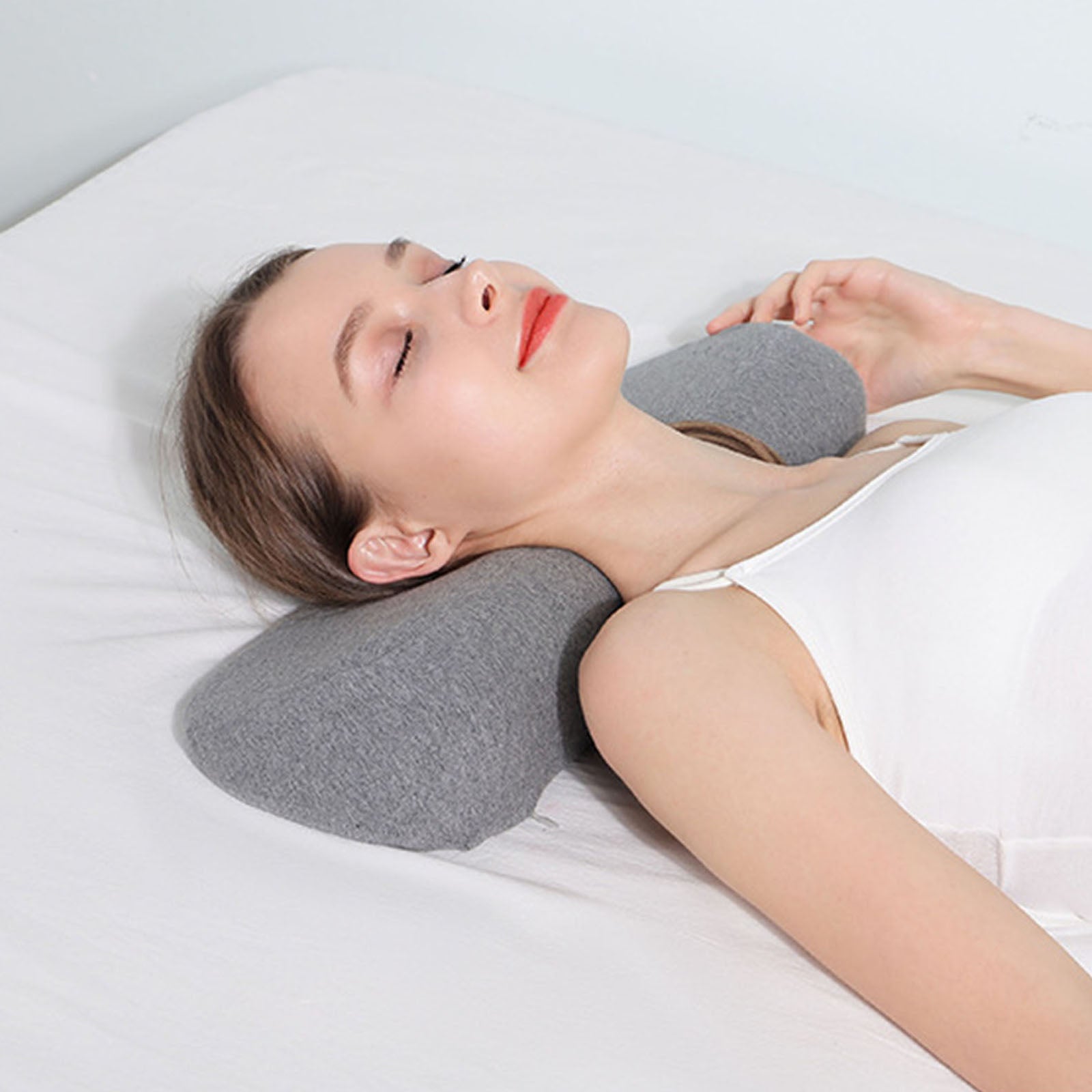 Cervical Pillow Memory Foam for Orthopedic Stomach Sleepers Stress Blue