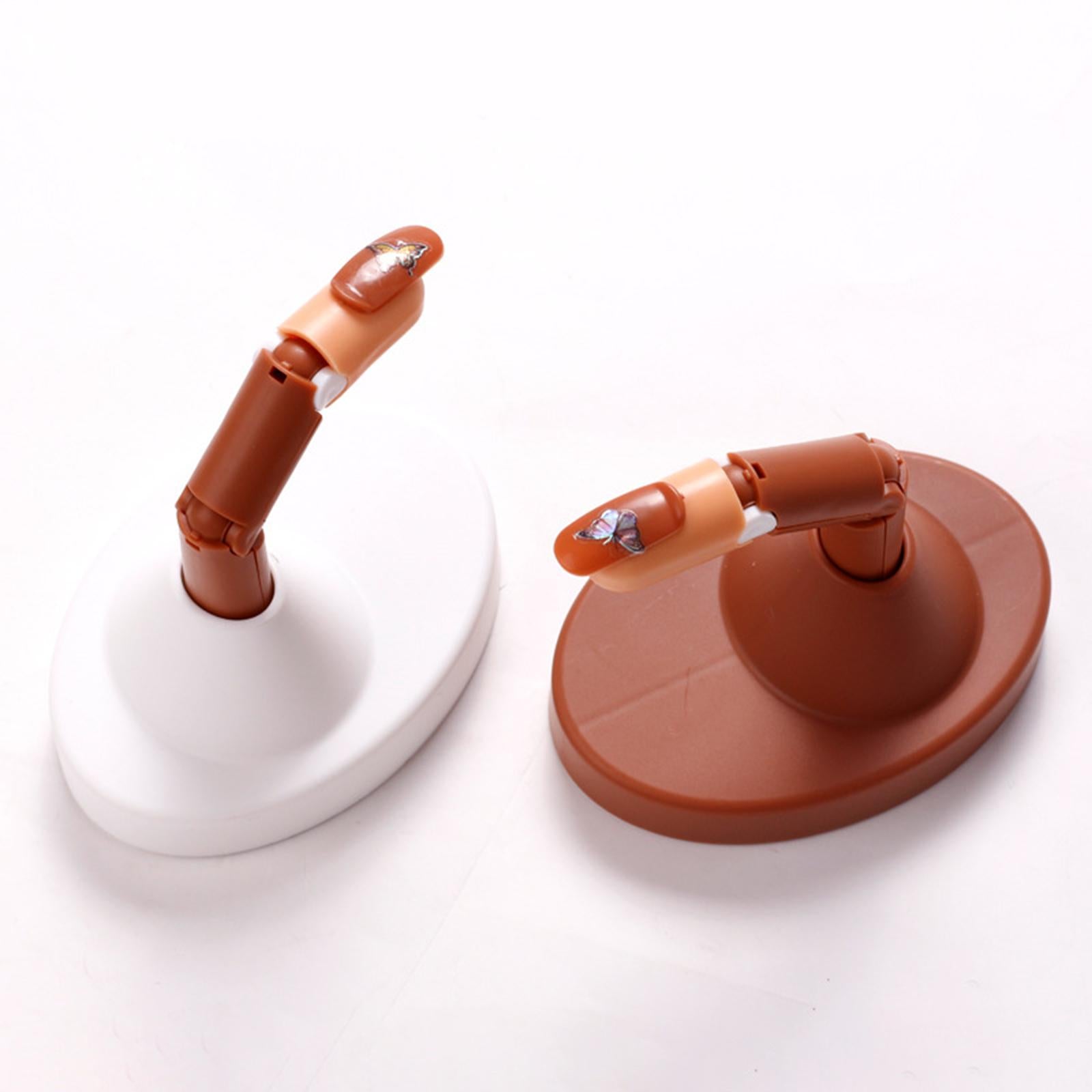 Adjustable Practice Hand for Nail Training Acrylic Nail White Base