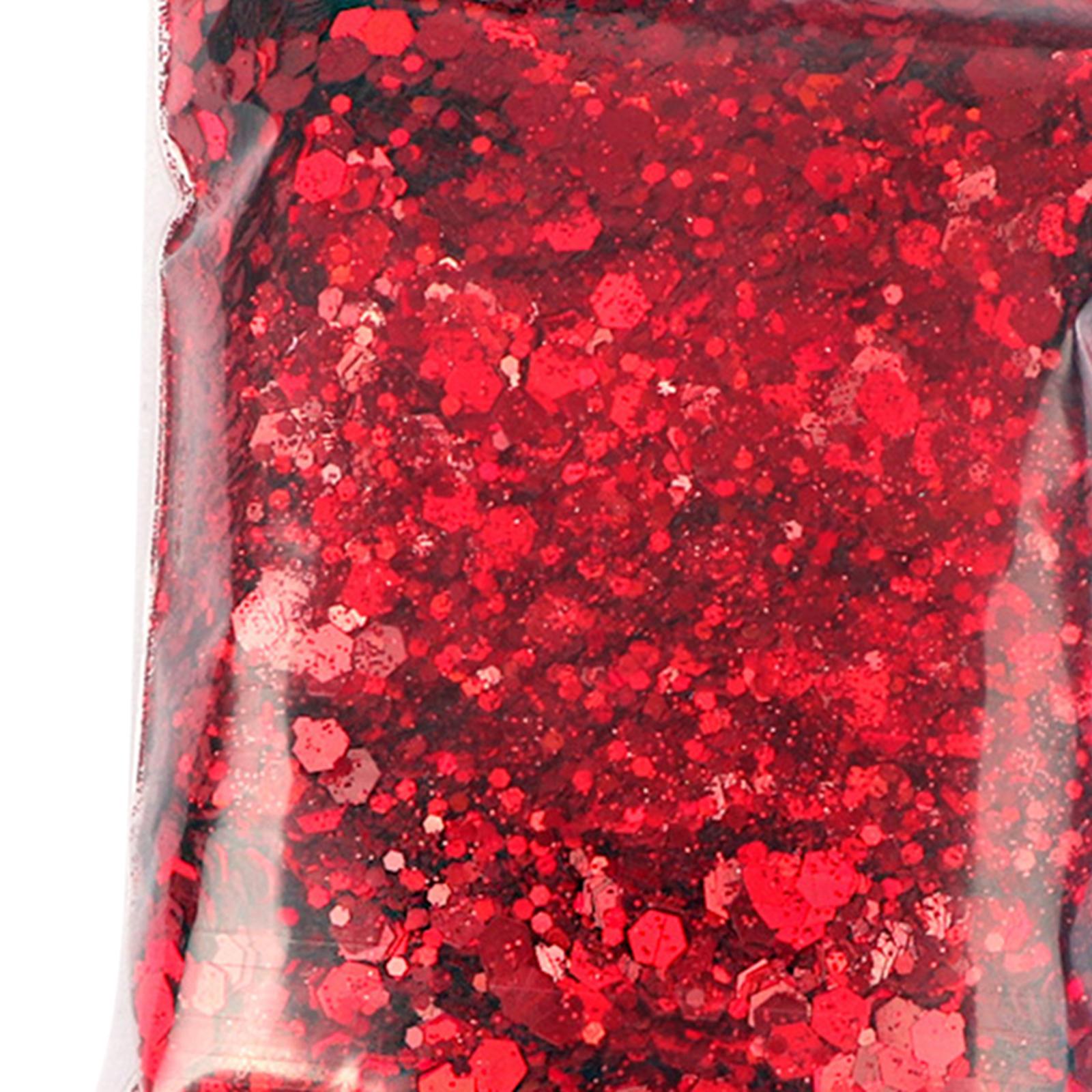 3x1Bag 50g Nail Glitter Sequins Paillette Flakes 3D Nail Art Decor Red