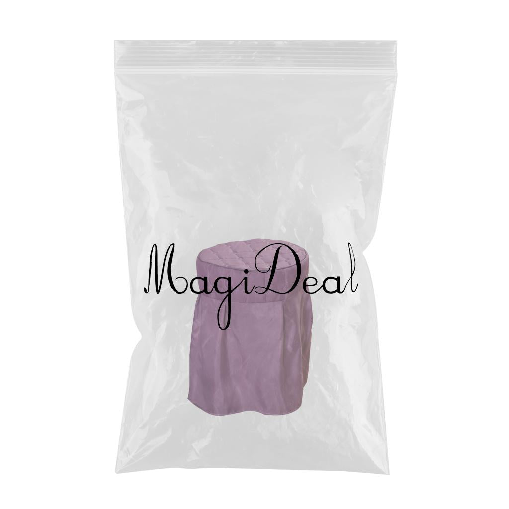 Beauty Salon Round Chair Cover Elastic Cover for Home Spa Dorm Light Purple
