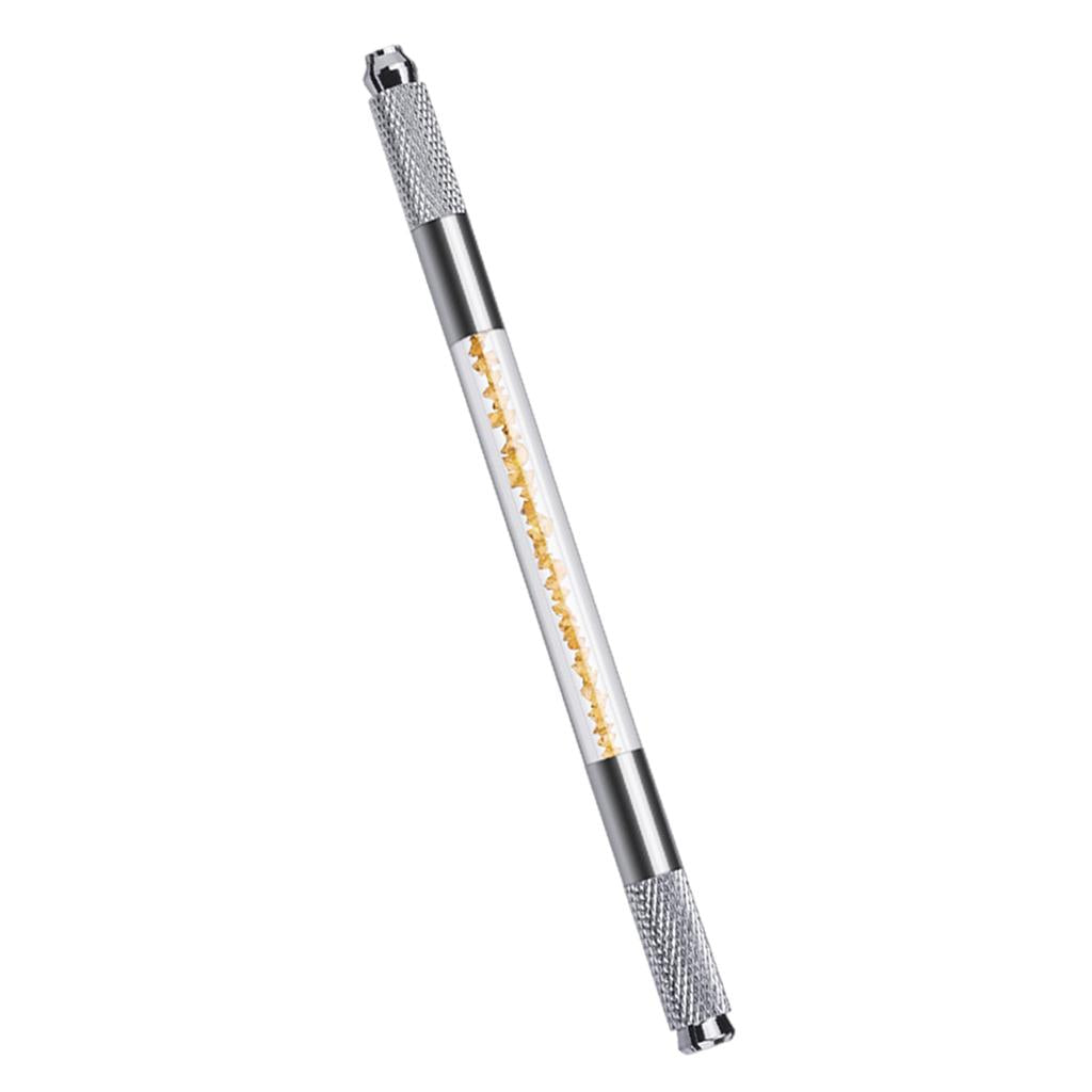 4xPermanent Makeup Supplies Double Head Microblading Tattoo Manual Pen Gold 