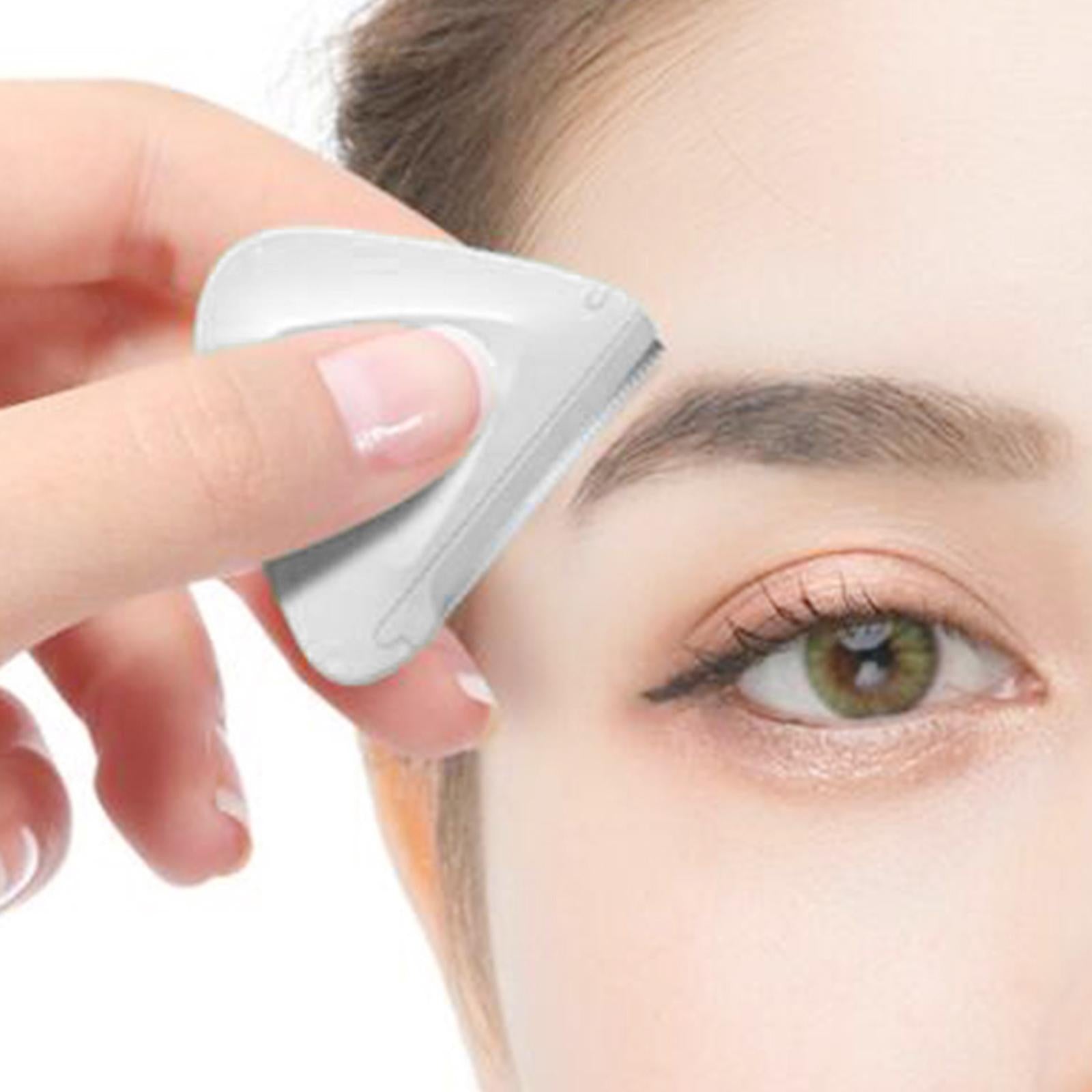 2x2x Eyebrow Trimmer Portable Beginner Stainless Steel for Outdoors white purple