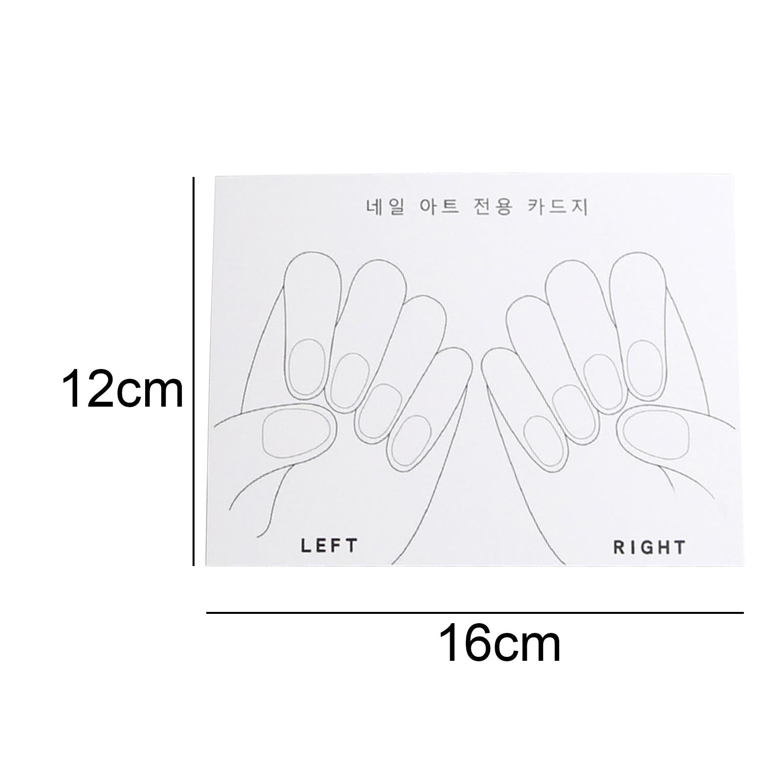 3xCute 10x Manicure Model Display Card for Nail Art Accessory Salon Supplies Hand 