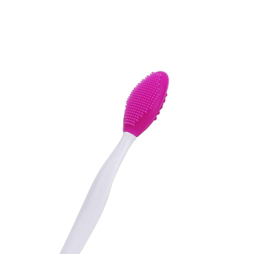 2xDouble-Sided Lip Brush Tool Dry Skin Cleansing Massager Skin Care Purple