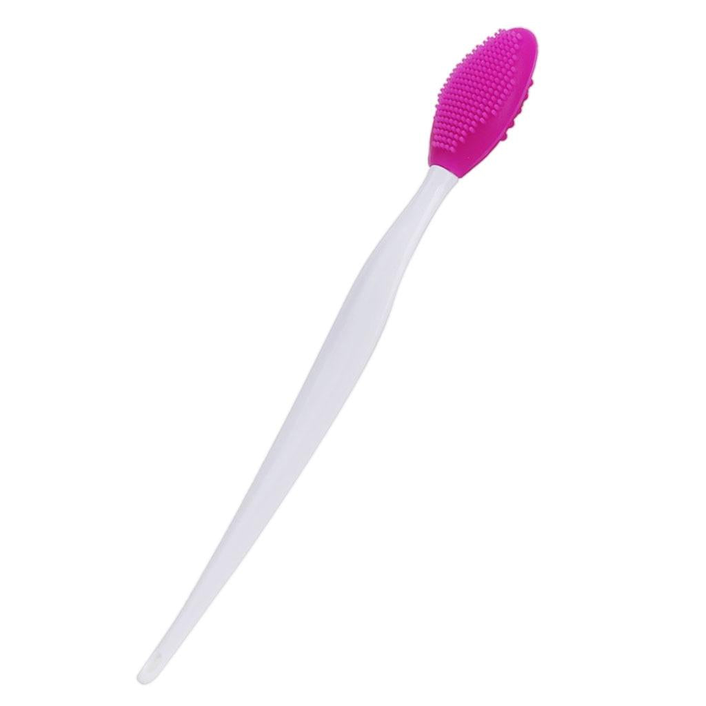 4xDouble-Sided Lip Brush Tool Dry Skin Cleansing Massager Skin Care Purple