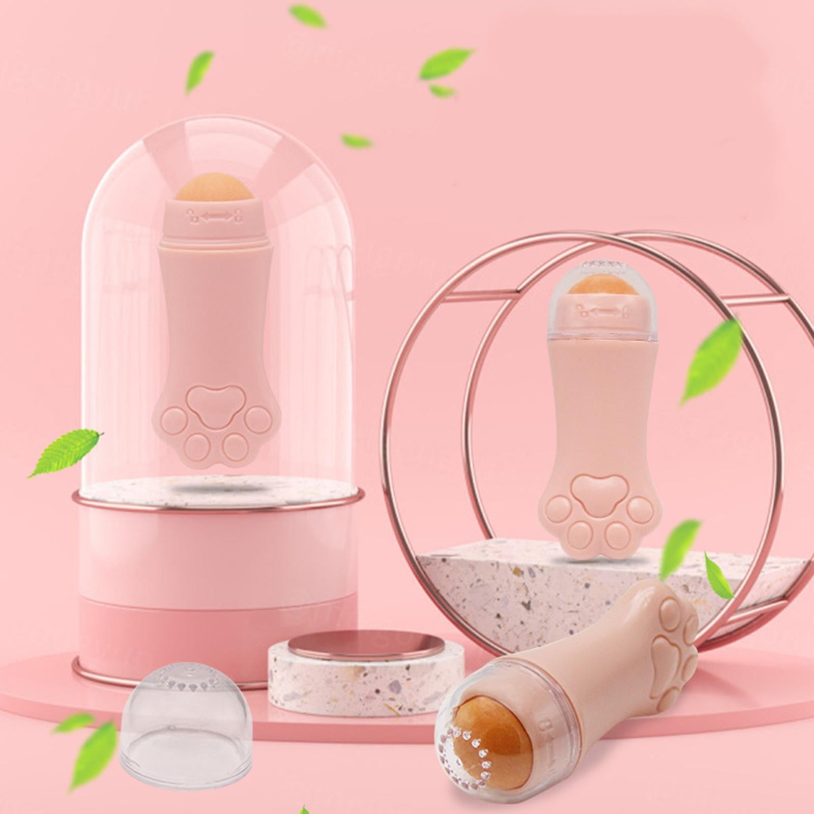 ABS Oil Absorbing Volcanic Face Roller Portable for Makeup Men Women White
