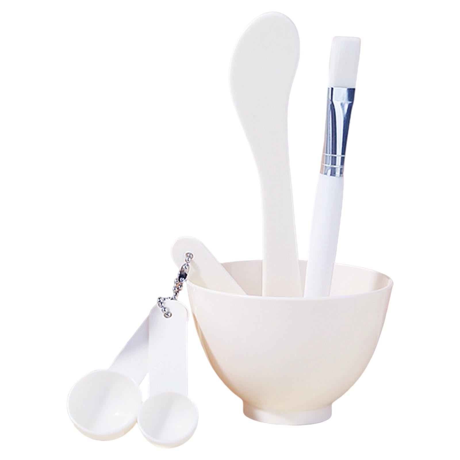 3x6 in 1 Mask Mixing Bowl Set Reusable for Facial Mask Hair Masks Home White