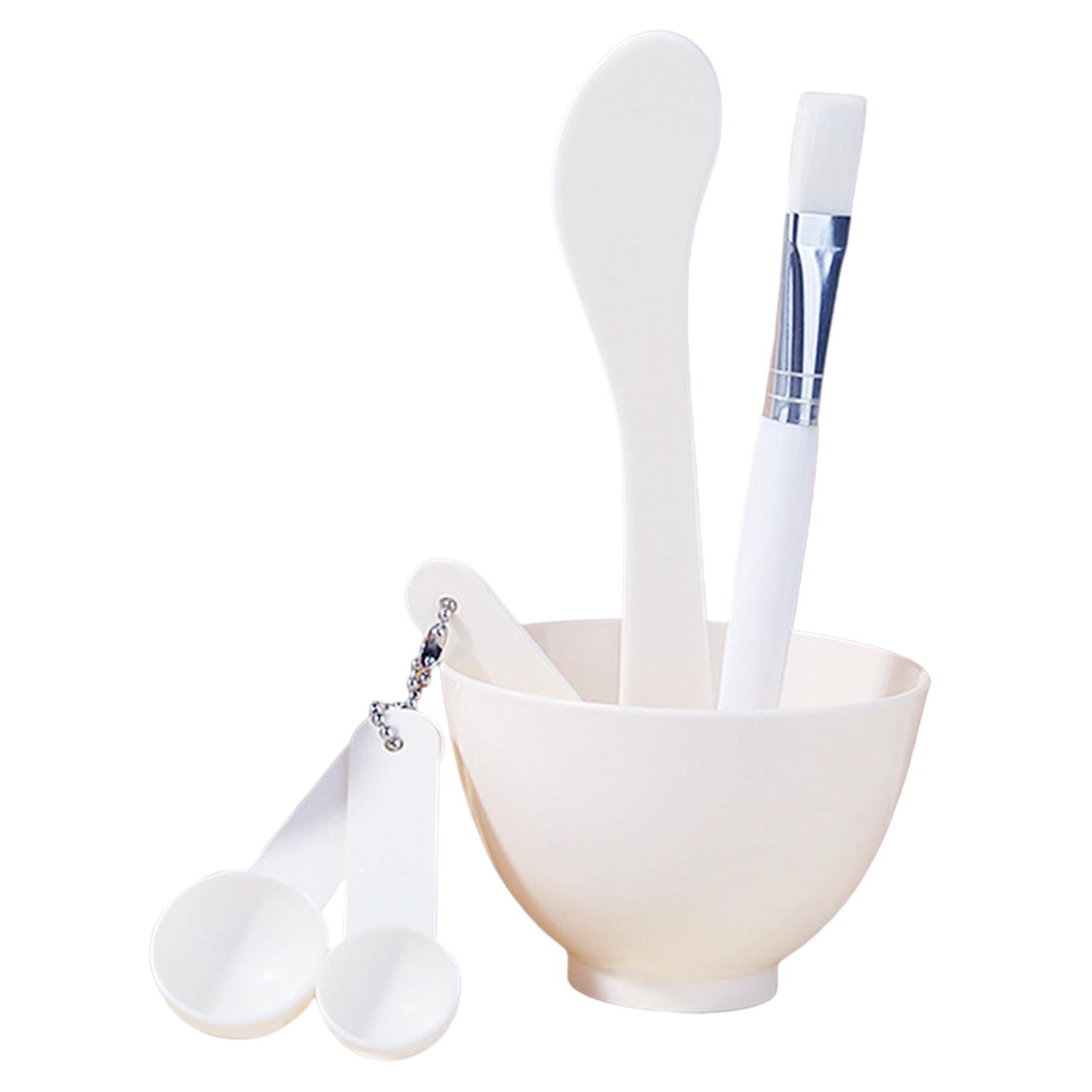 3x6 in 1 Mask Mixing Bowl Set Reusable for Facial Mask Hair Masks Home White