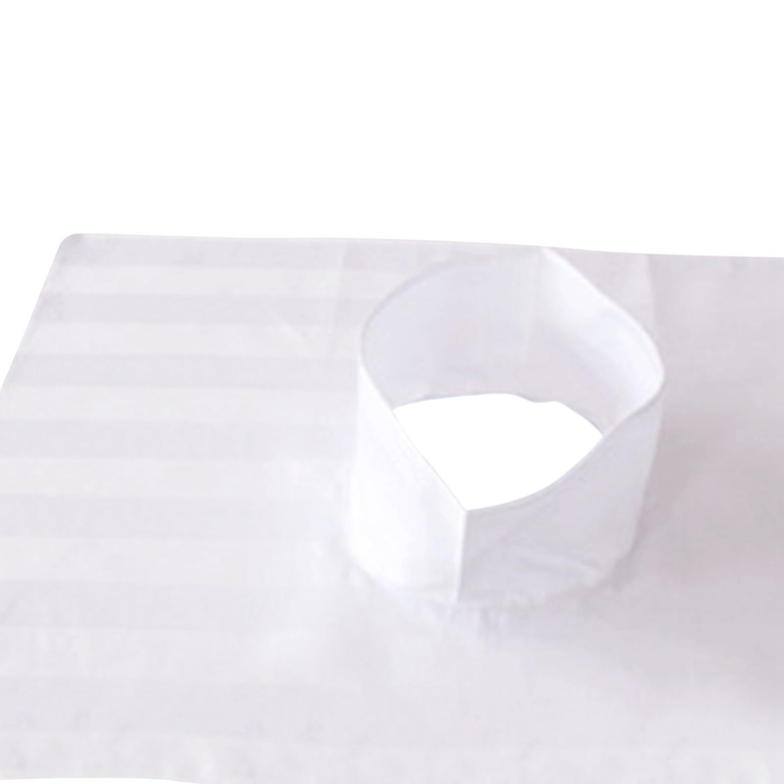 3xMassage Table Cover Sheet with Face Hole for Beauty Salon SPA Massage Tables White 