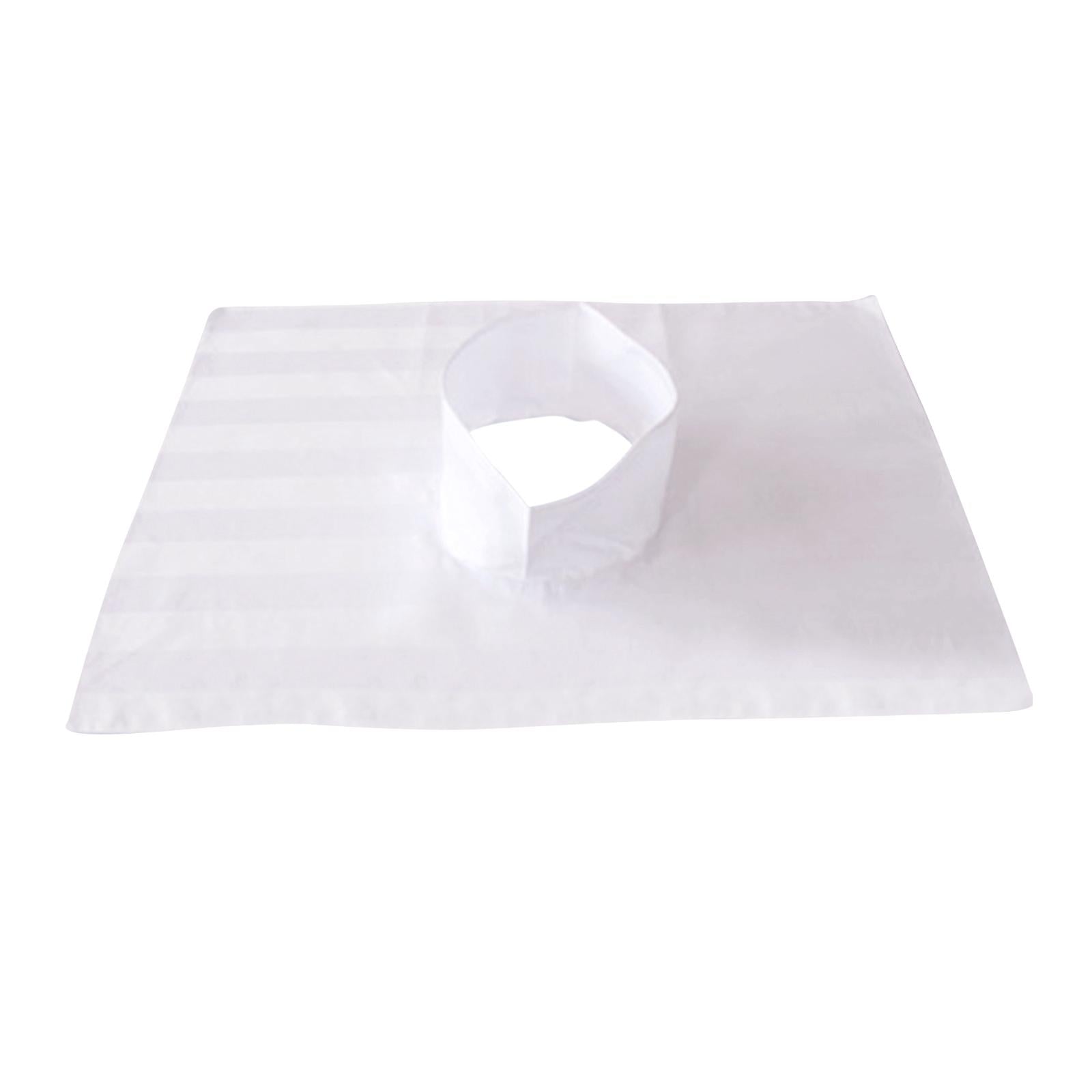 2xMassage Table Cover Sheet with Face Hole for Beauty Salon SPA Massage Tables White 