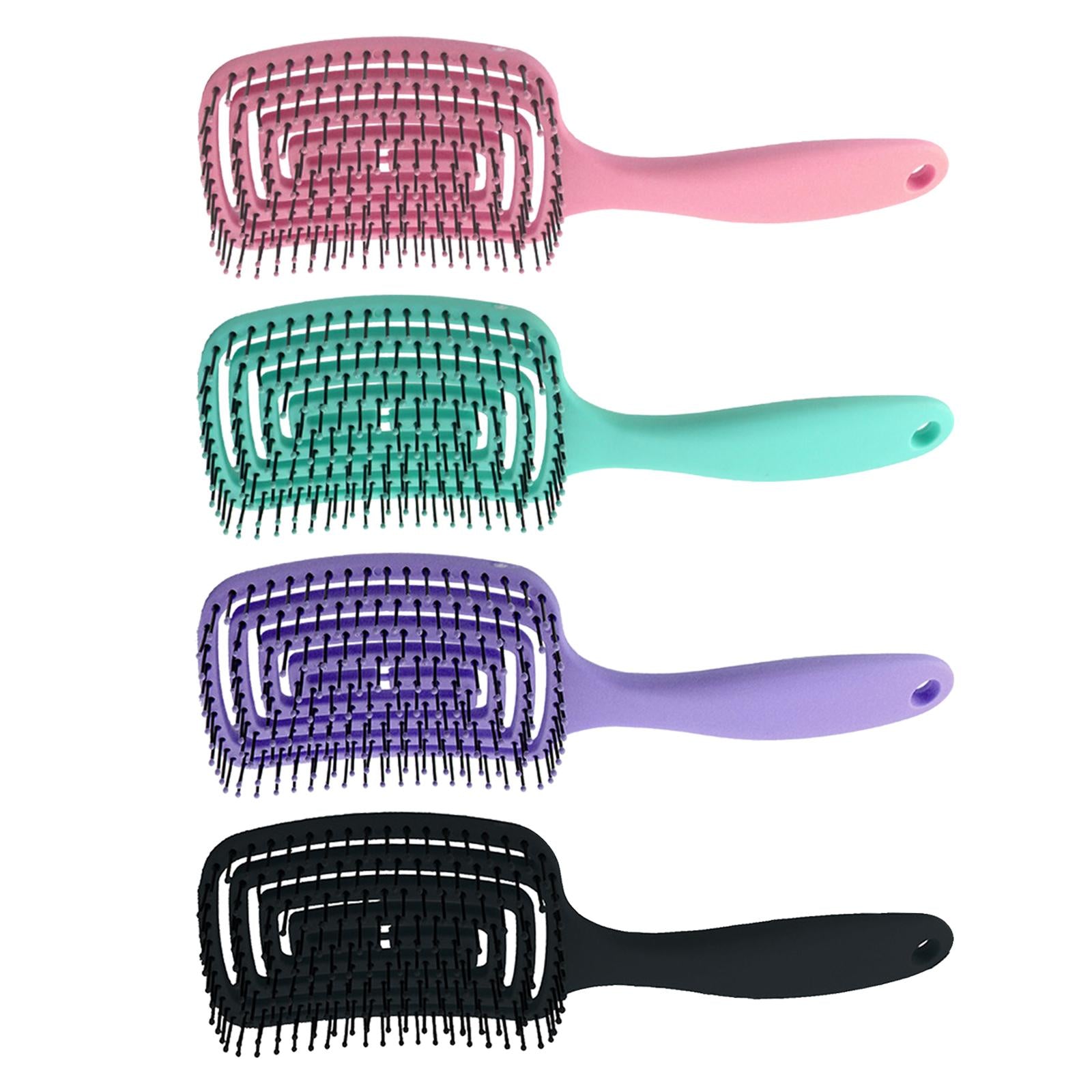 2xDetangle Hairbrush Fast Drying Hair Vented Hair Brush for Barber Pink