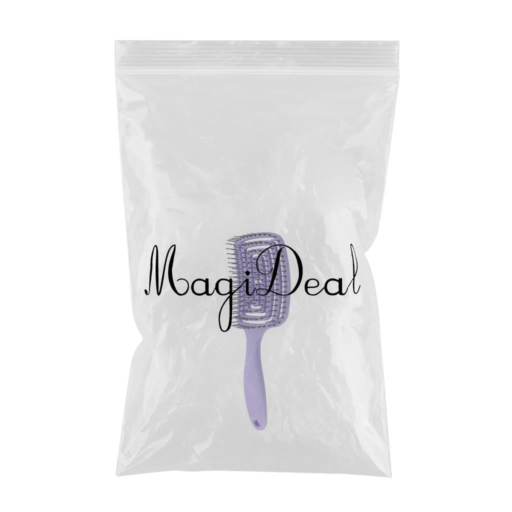 2xDetangle Hairbrush Fast Drying Hair Vented Hair Brush for Barber Purple