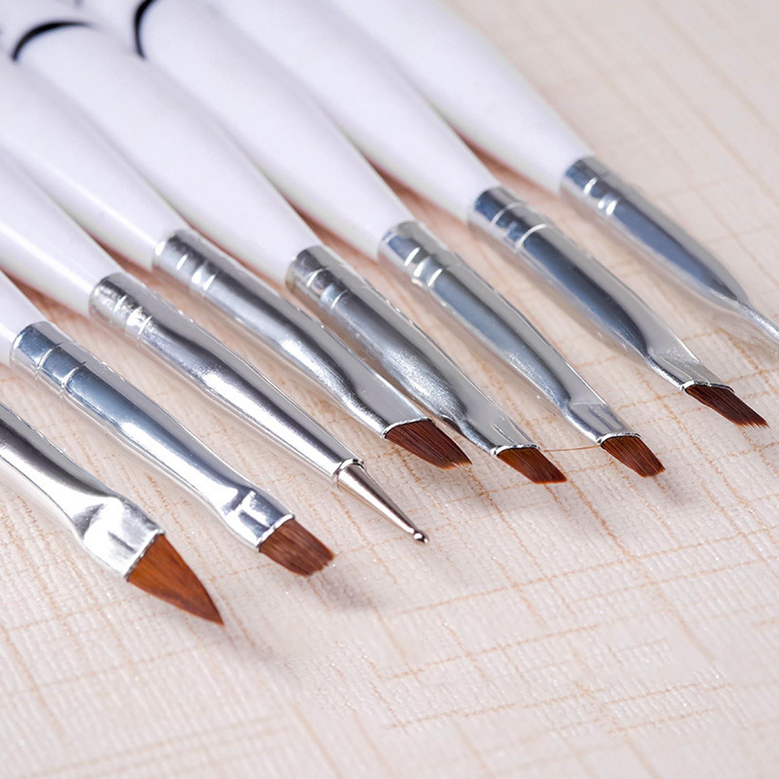 4x8 Pieces Gel Nail Brush Pen Professional Round DIY Nail Extension Gel Brush