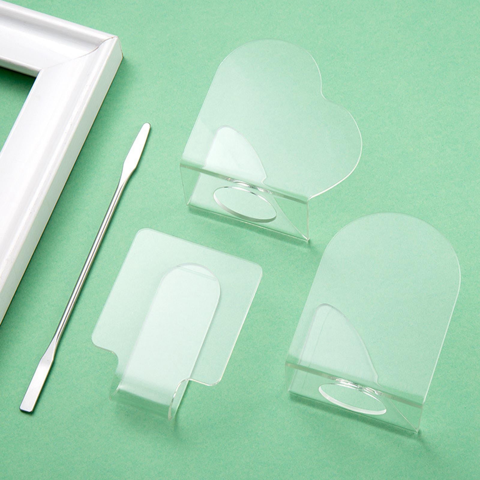 2xAcrylic Makeup Foundation Mixing Palette with Spatula Heart with Spatula