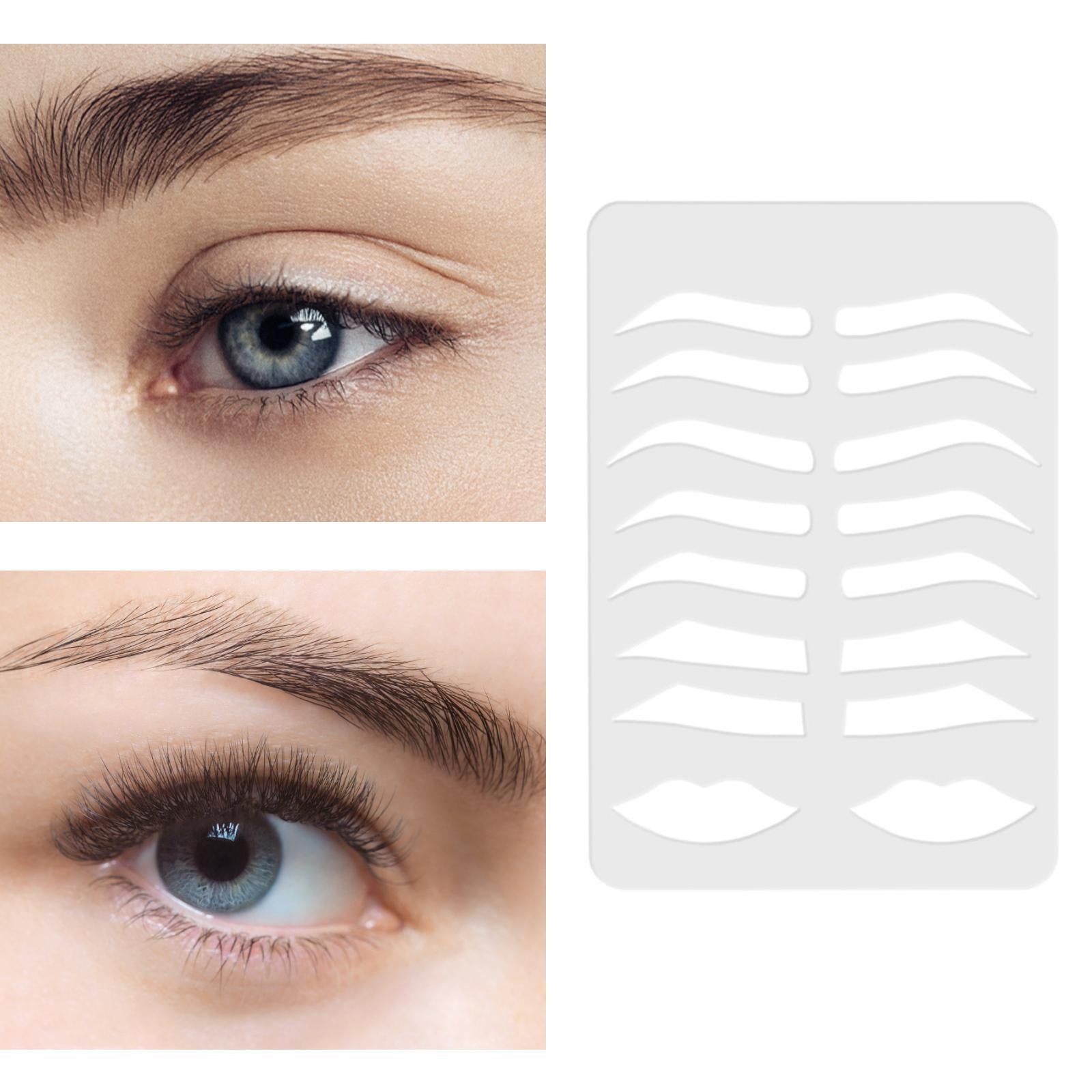 3xEyebrow Shape Plate Reusable Acrylic Eyebrows Enhancer Card for Professional