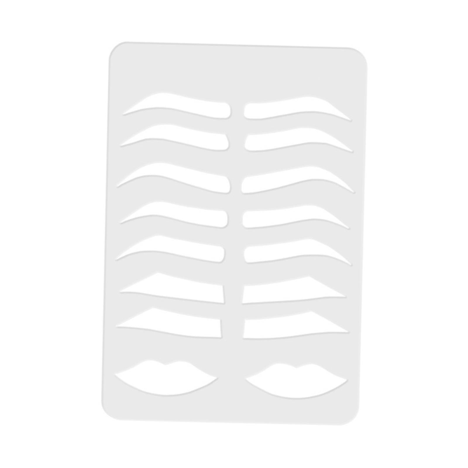 4xEyebrow Shape Plate Reusable Acrylic Eyebrows Enhancer Card for Professional