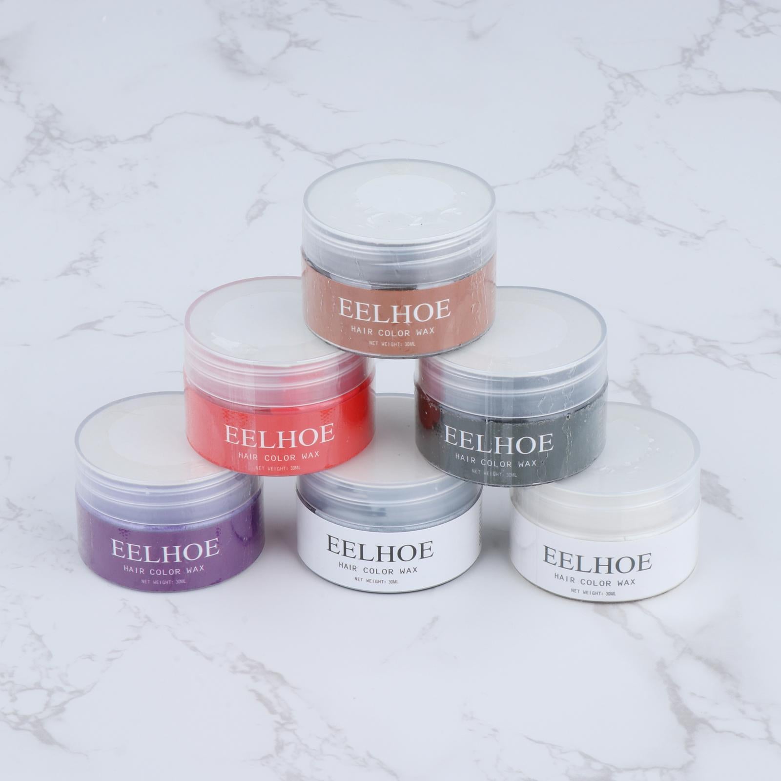5xHair Coloring Dye Wax Styling Washable Natural One-Time for Cosplay Silver