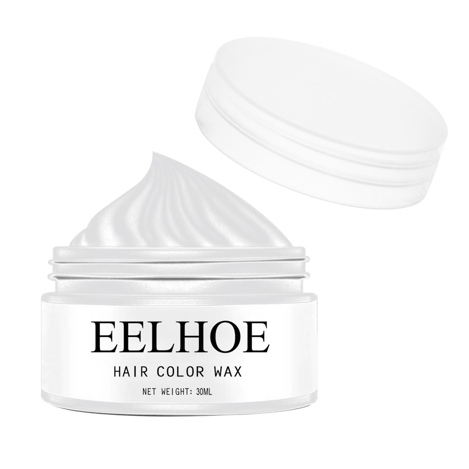 2xHair Coloring Dye Wax Styling Washable Natural One-Time for Cosplay White