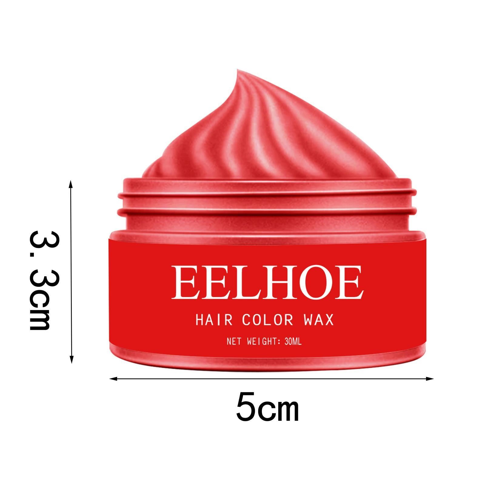 4xHair Coloring Dye Wax Styling Washable Natural One-Time for Cosplay Red