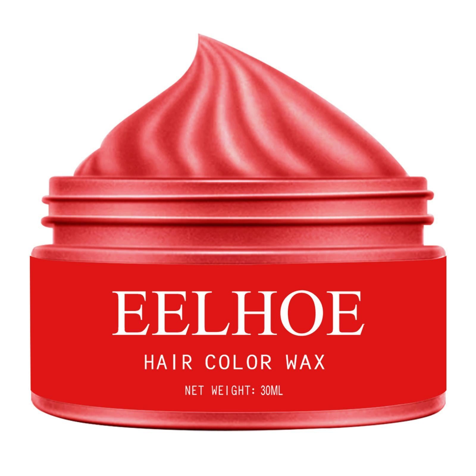 4xHair Coloring Dye Wax Styling Washable Natural One-Time for Cosplay Red