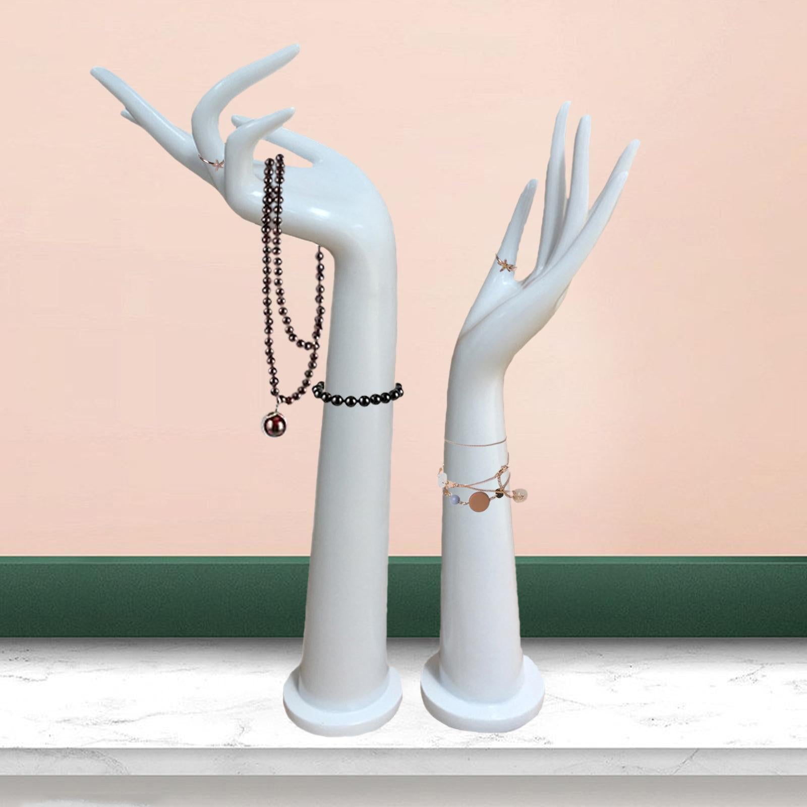 2 Pieces Mannequin Hands Prop Stand Holder for Chain Bangle Jewelry Store