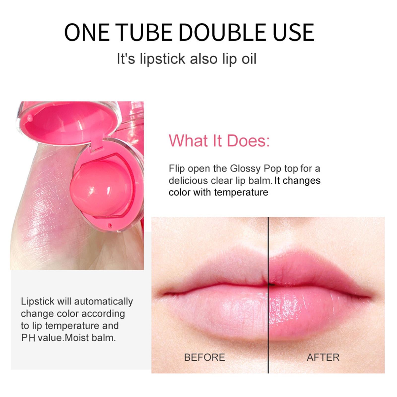4x2 in 1   Lip Balm Lip Gloss Tint for Dry Lips Lip Care Gifts Blue