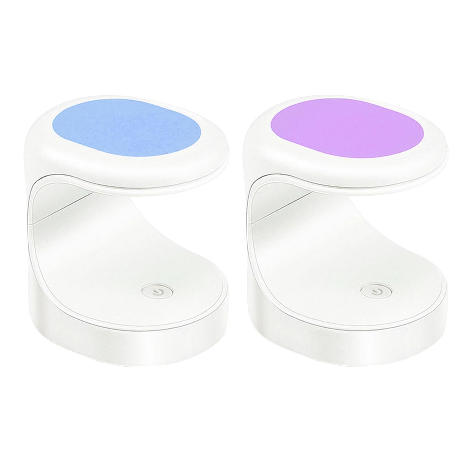 4xMini Nail Dryer Lamp Gel Polish Egg Shape UV LED Lamp Pocket Size Blue