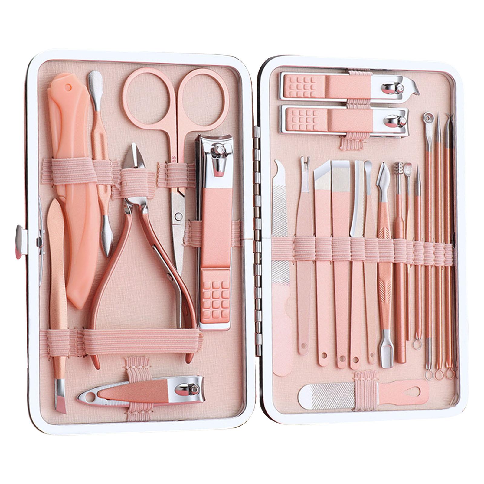 23 Pieces Manicure Nail Clipper Set Ear Spoon for Nail Care Grooming Toe