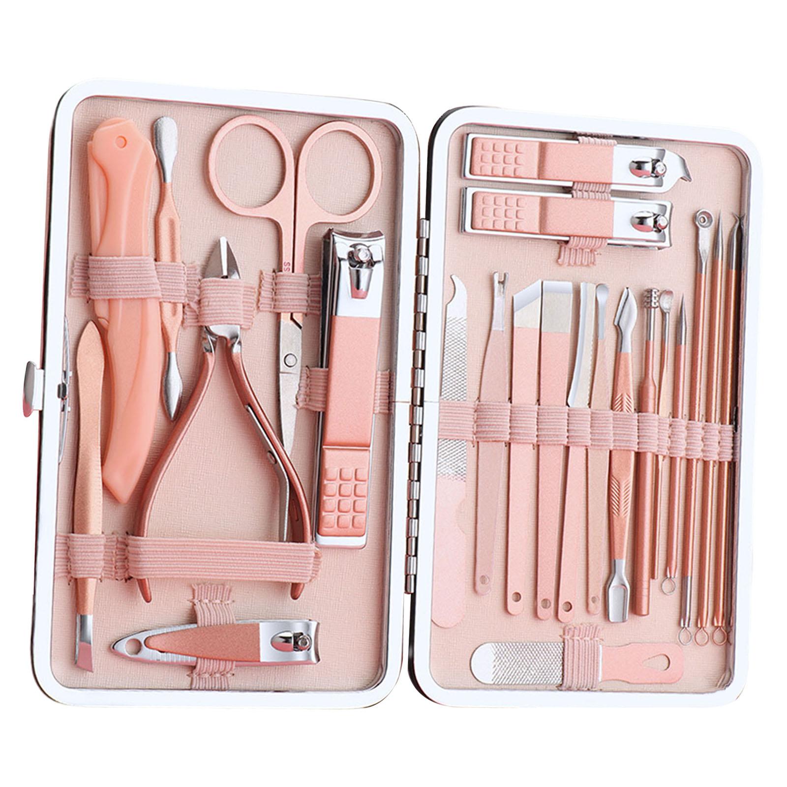 23 Pieces Manicure Nail Clipper Set Ear Spoon for Nail Care Grooming Toe