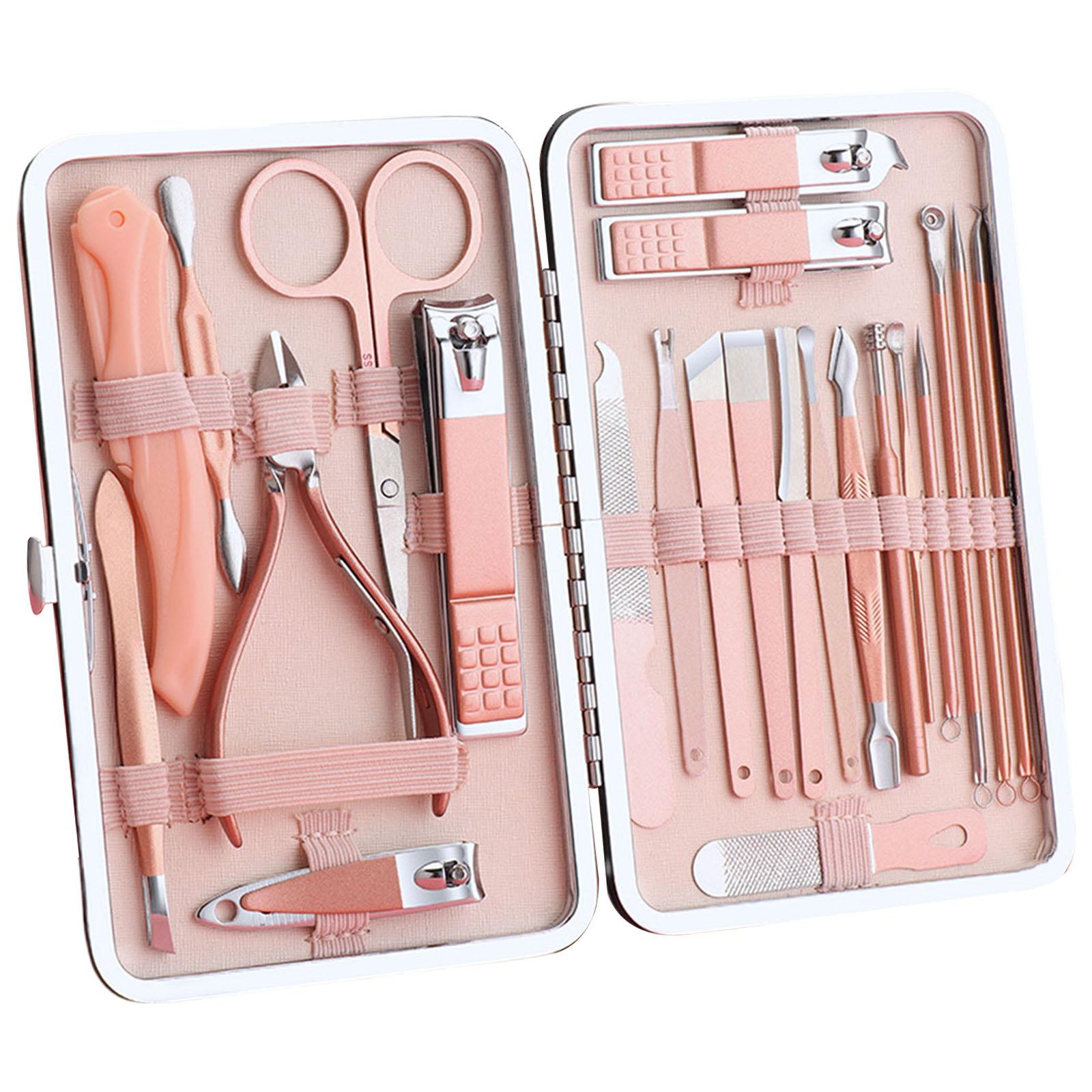 23 Pieces Manicure Nail Clipper Set Ear Spoon for Nail Care Grooming Toe