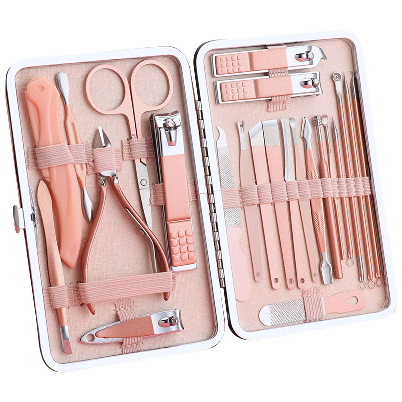 23 Pieces Manicure Nail Clipper Set Ear Spoon for Nail Care Grooming Toe