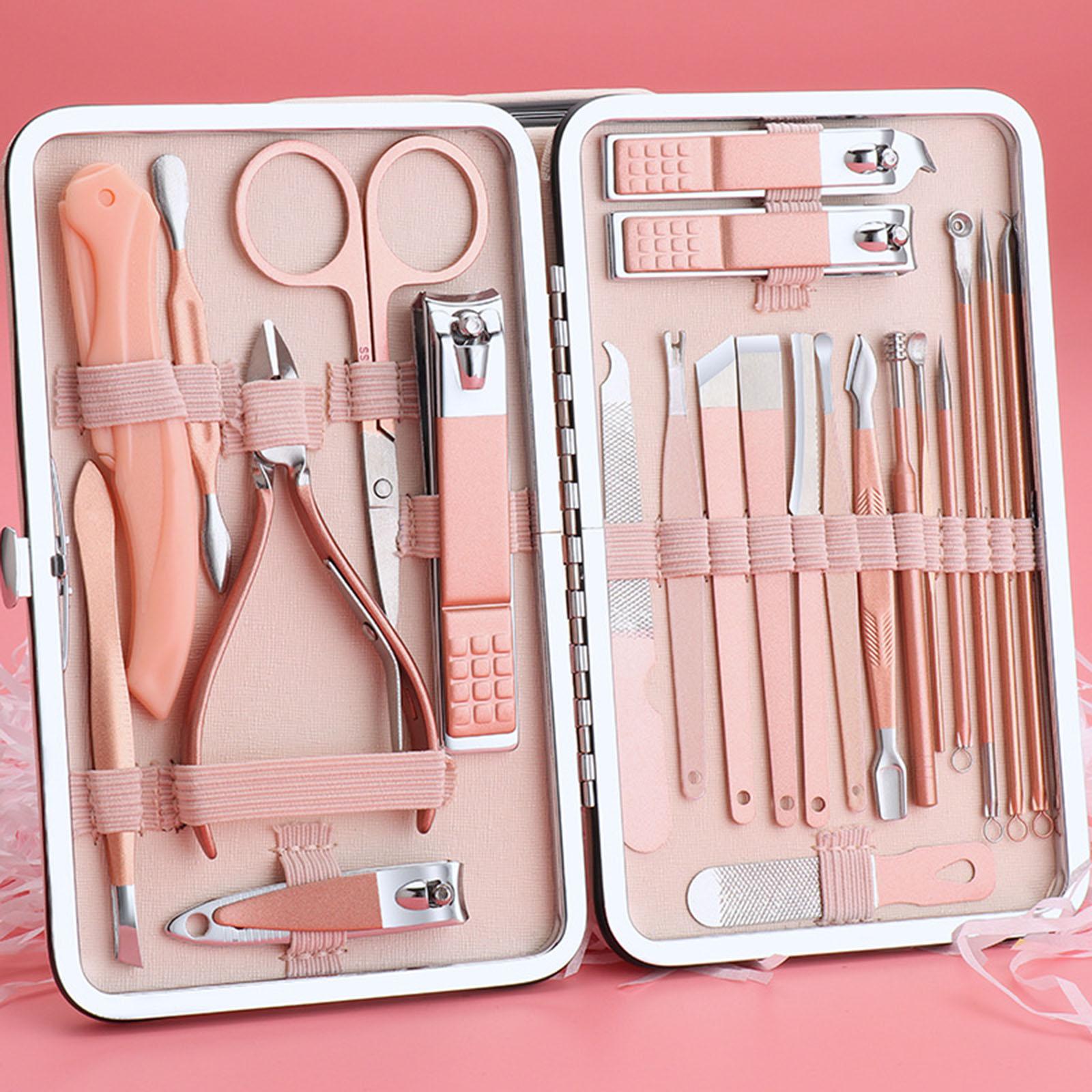 23 Pieces Manicure Nail Clipper Set Ear Spoon for Nail Care Grooming Toe