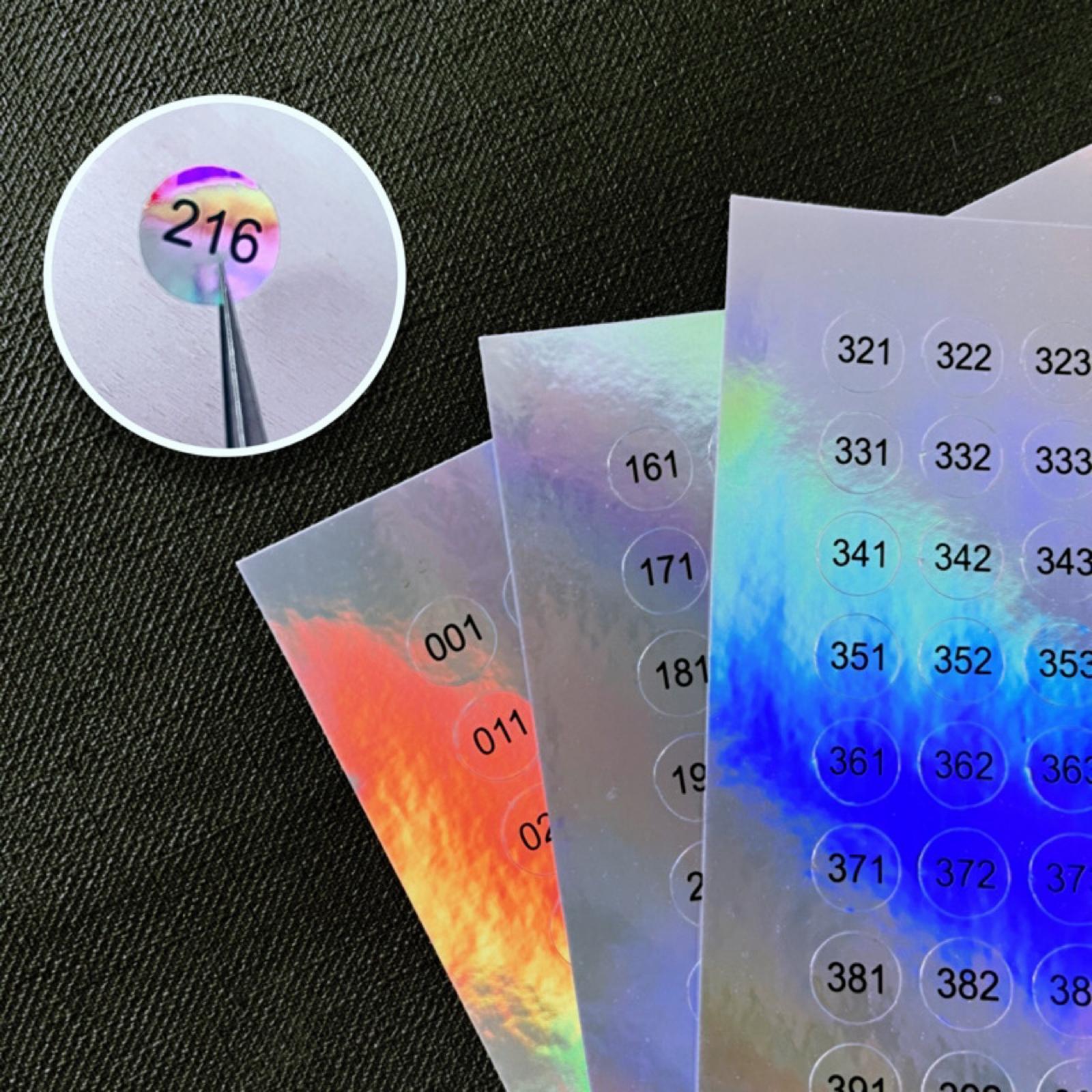 2xLaser Digital Label Stickers for Office Products Lipstick number 001 to 160