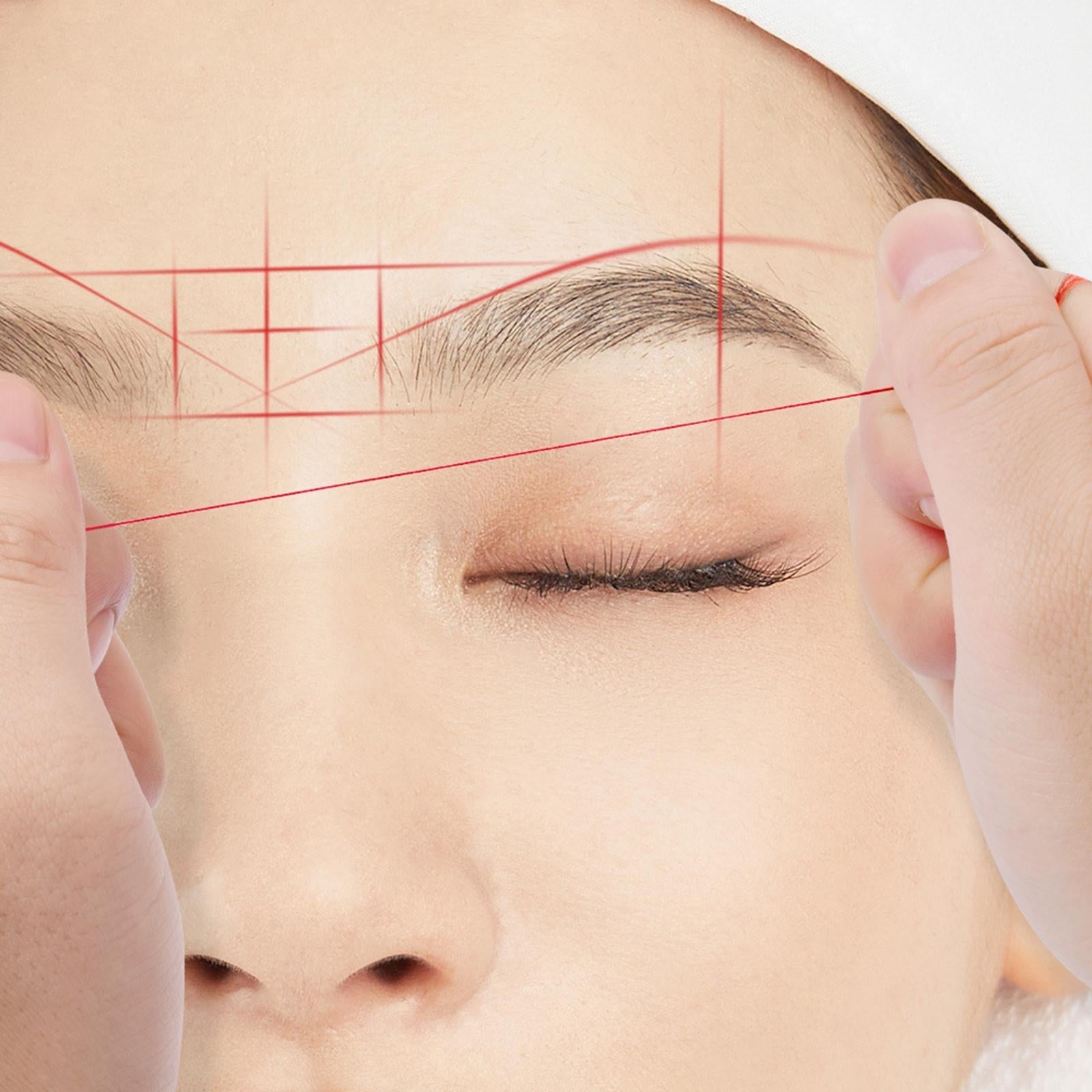 10M Pre-Inked Mapping Strings Measuring Tool for Microblading Eyebrow Red