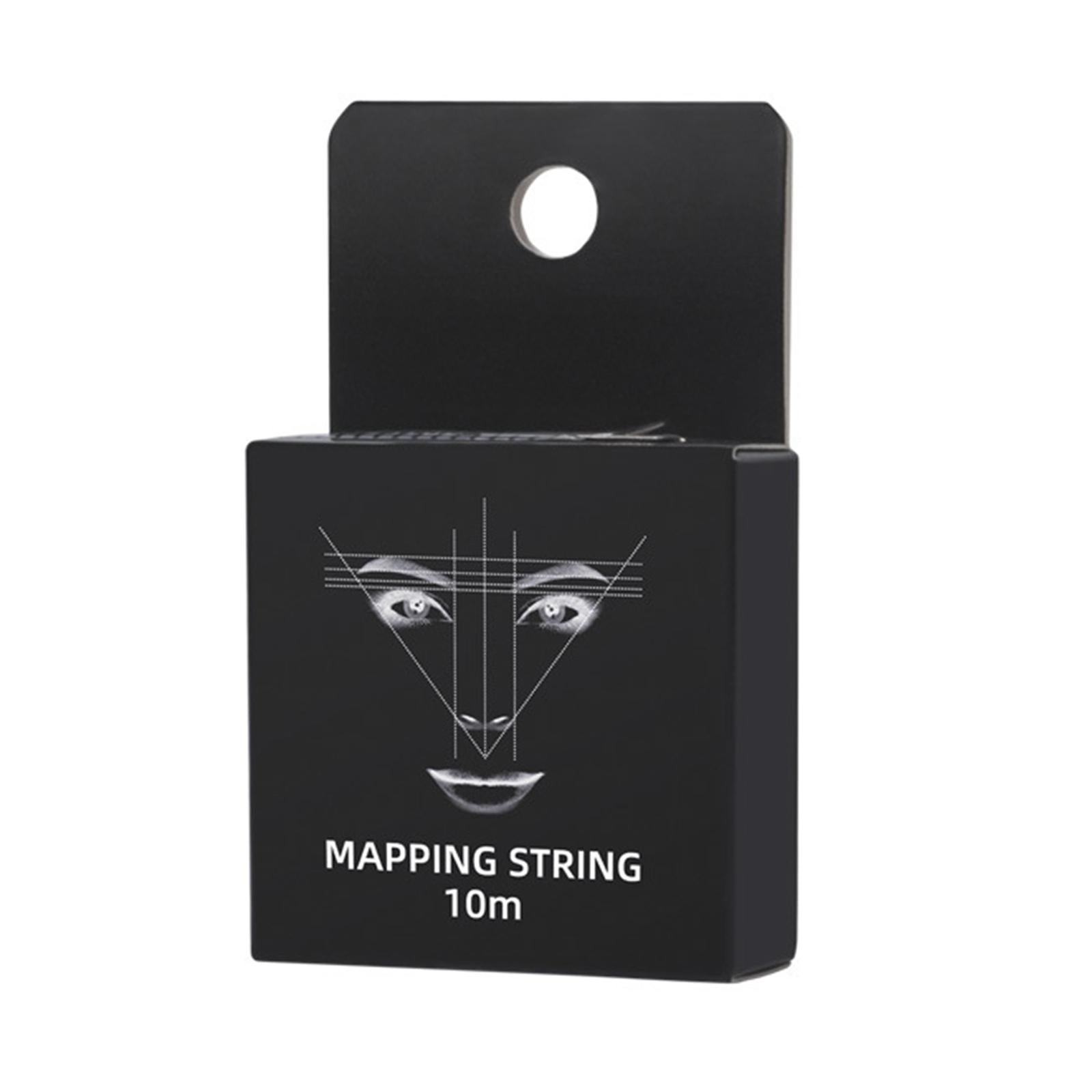 10M Pre-Inked Mapping Strings Measuring Tool for Microblading Eyebrow Black