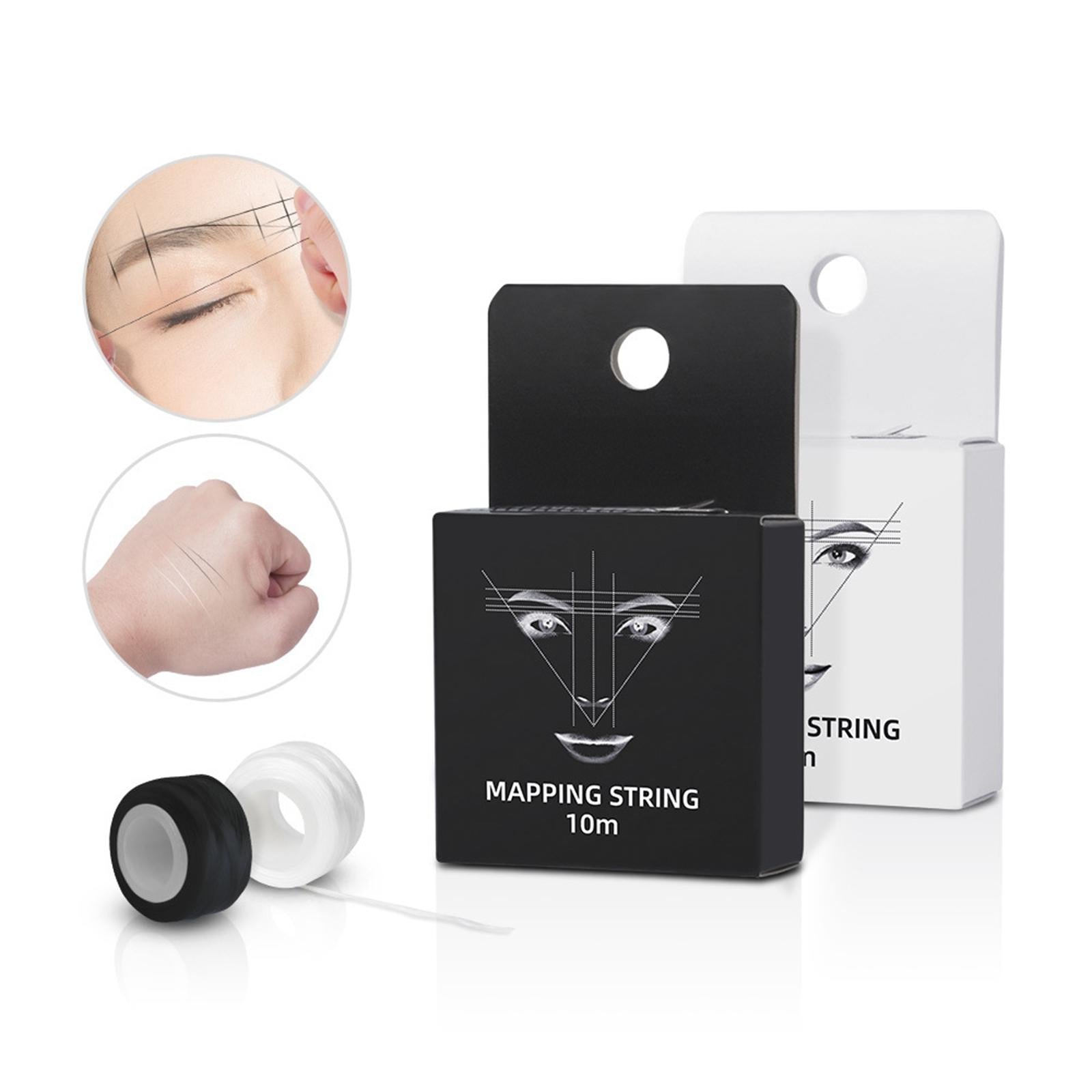 10M Pre-Inked Mapping Strings Measuring Tool for Microblading Eyebrow Black