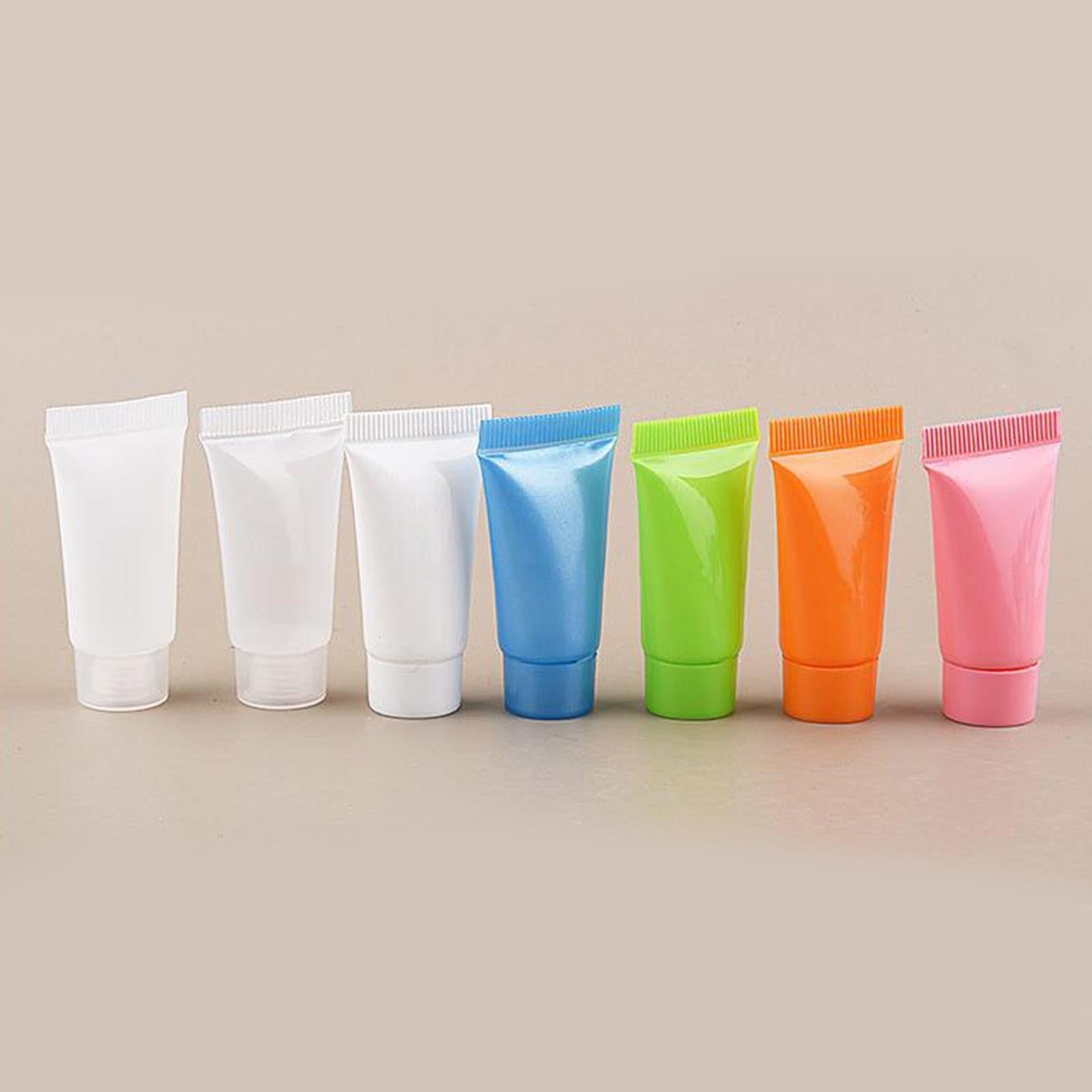 100Pcs Empty Soft Tubes Bottle 5ml with Caps for Makeup Cream white