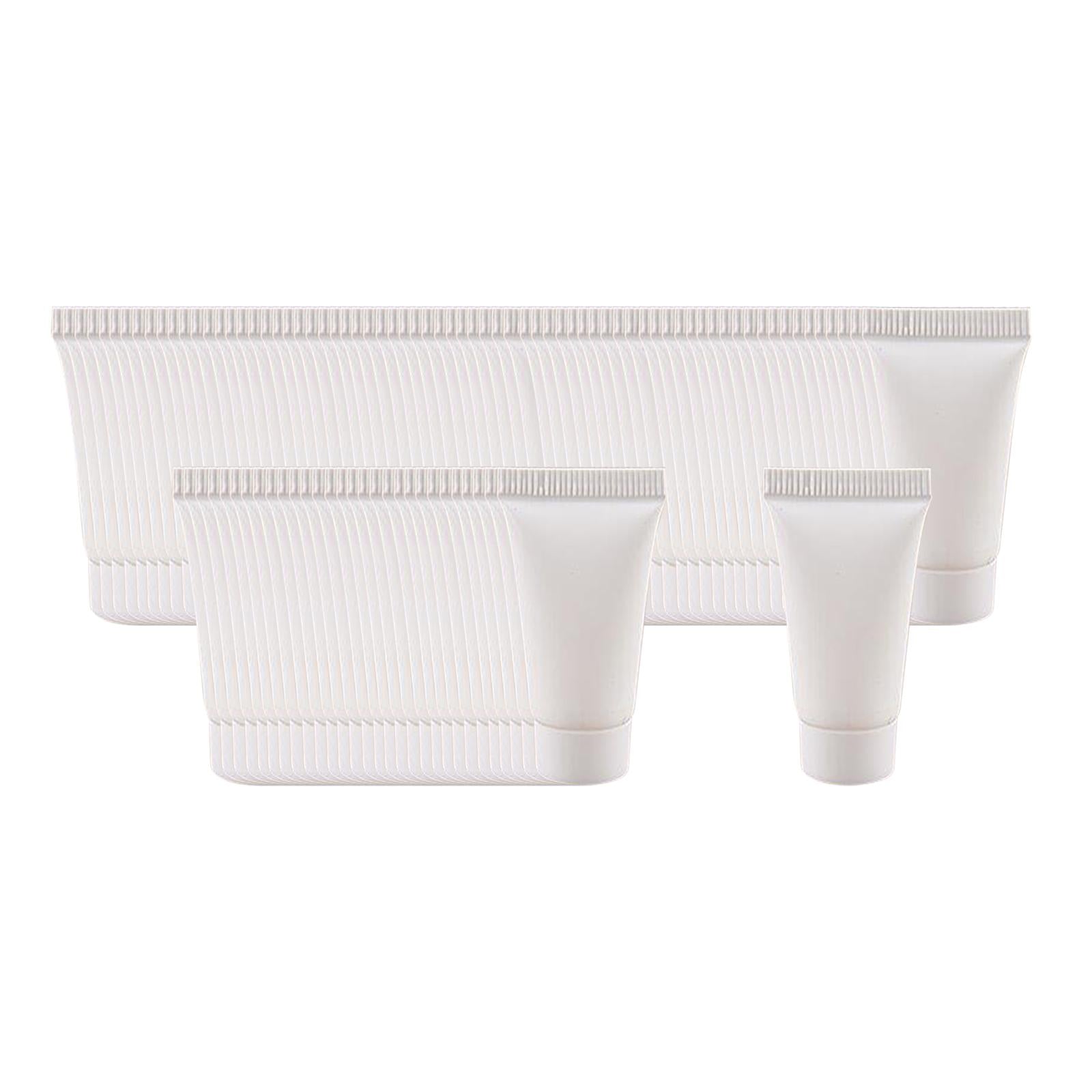 100Pcs Empty Soft Tubes Bottle 5ml with Caps for Makeup Cream white