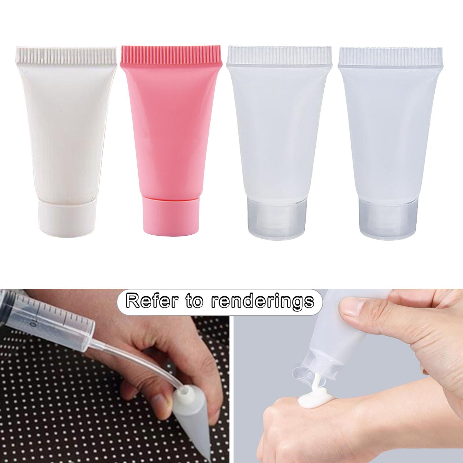 100Pcs Empty Soft Tubes Bottle 5ml with Caps for Makeup Cream white