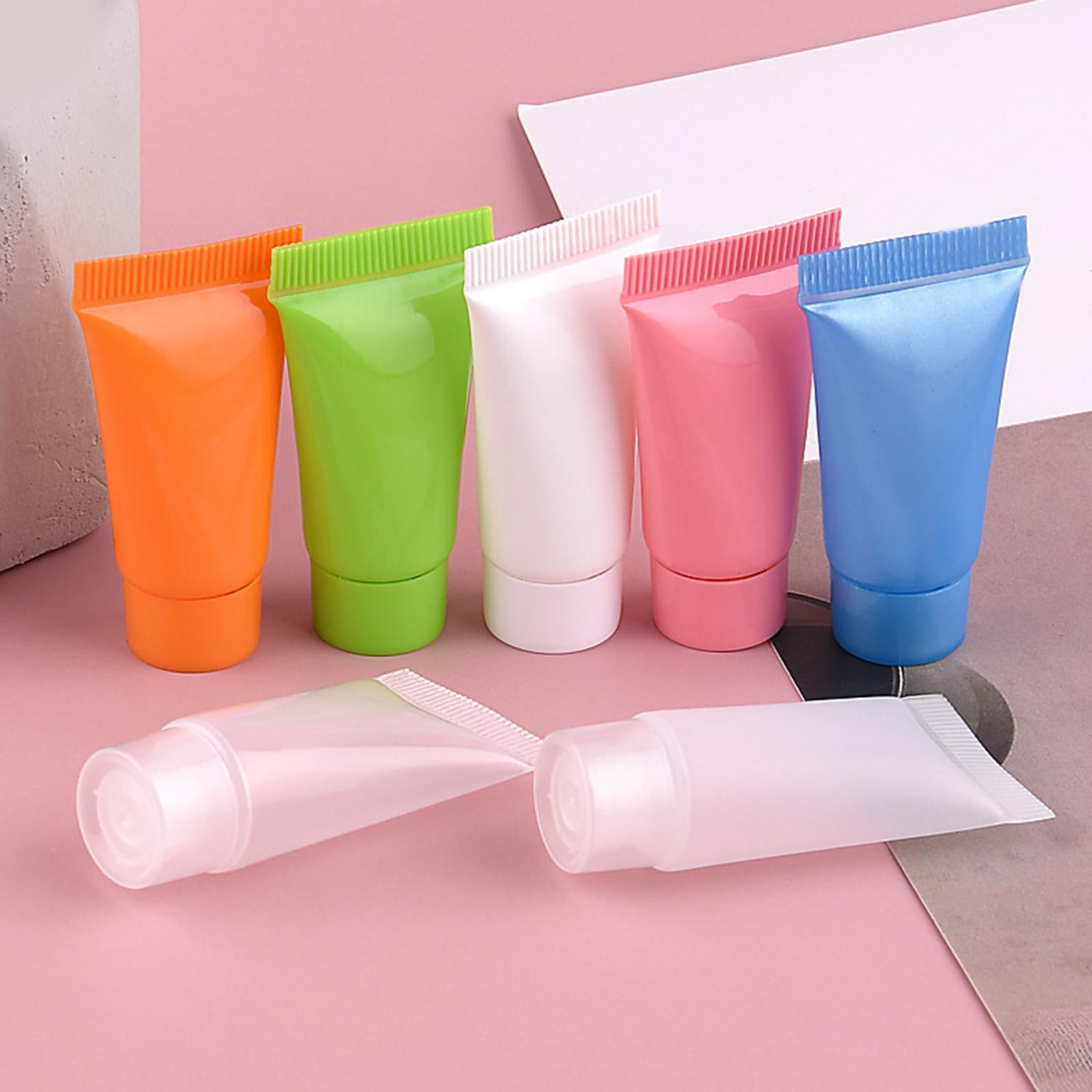 100Pcs Empty Soft Tubes Bottle 5ml with Caps for Makeup Cream pink