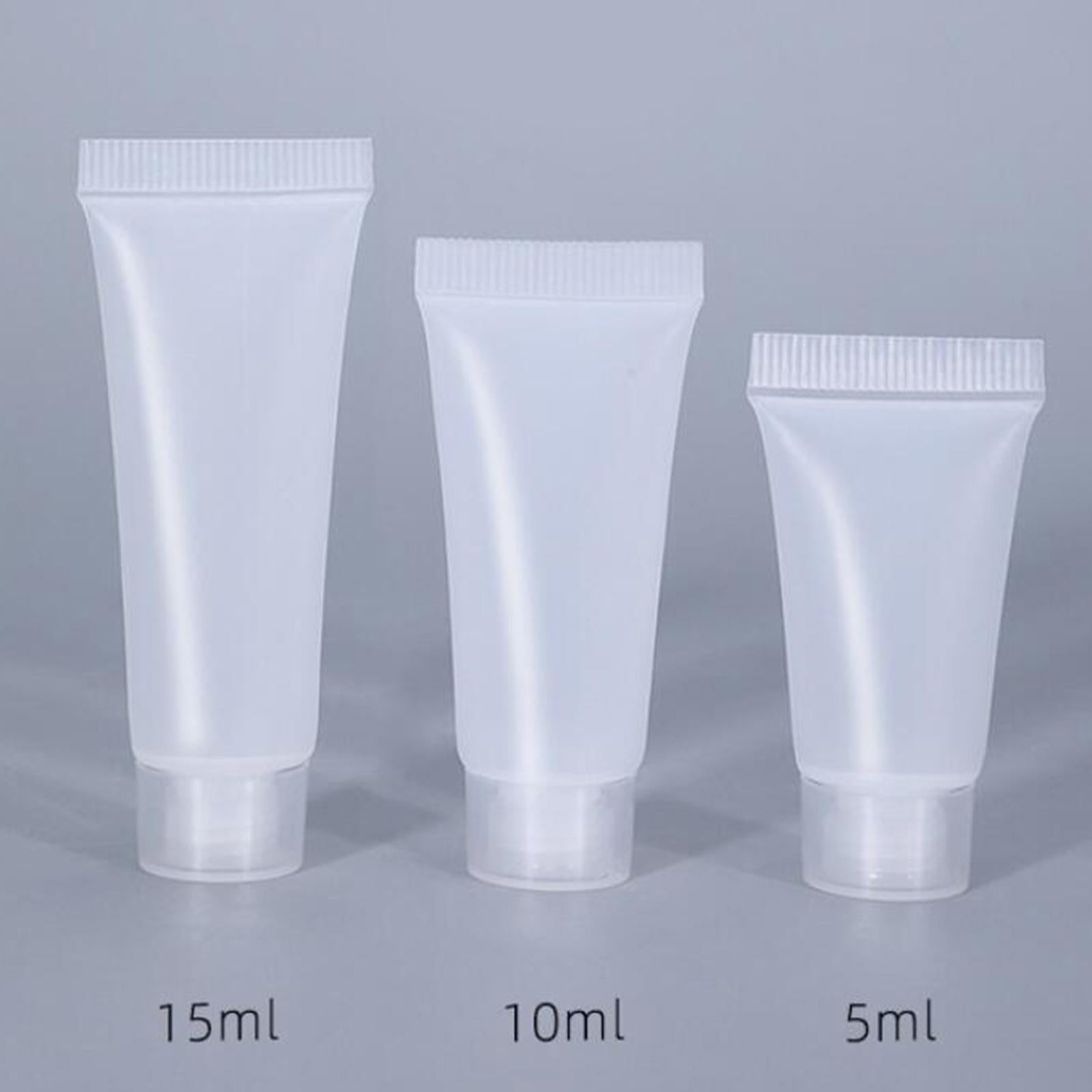 100Pcs Empty Soft Tubes Bottle 5ml with Caps for Makeup Cream matte white