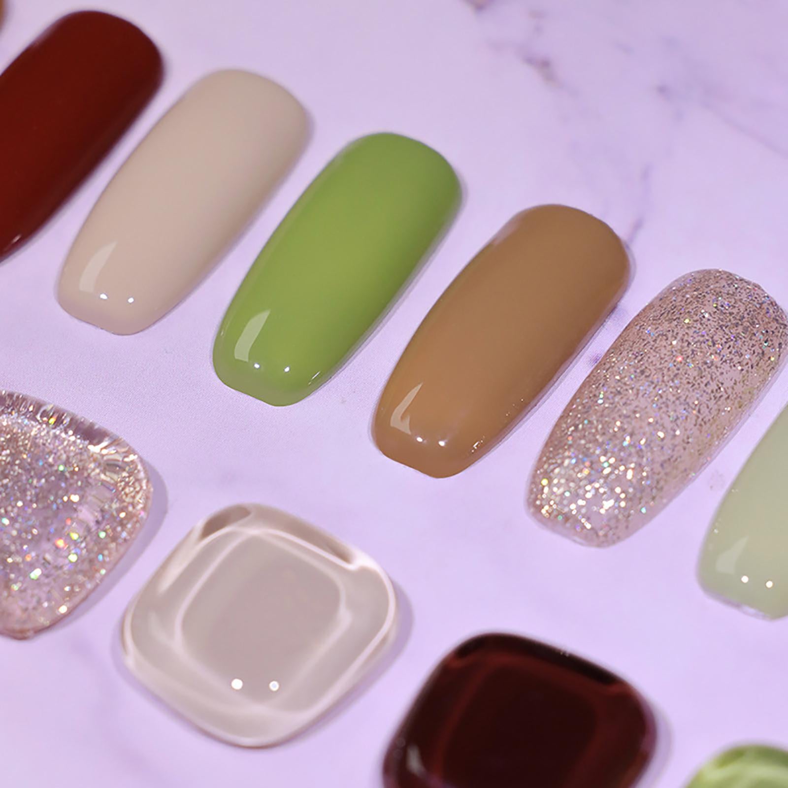 9 Colors Gel Nail Polish Glitters Designs Trendy Varnish for DIY Drawing Dry Rose Color