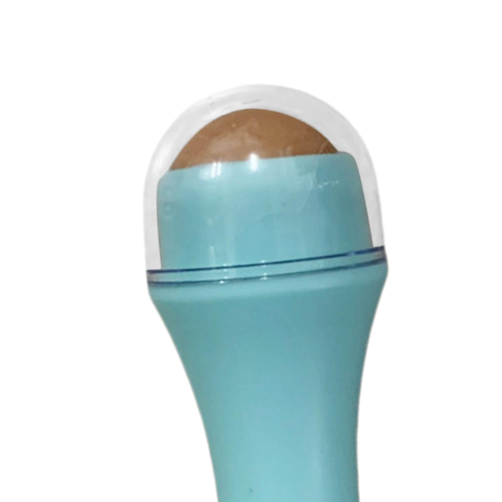 4xFacial Roller Volcanic Stone Massage Oil Absorbing for Oily Skin At-Home Blue