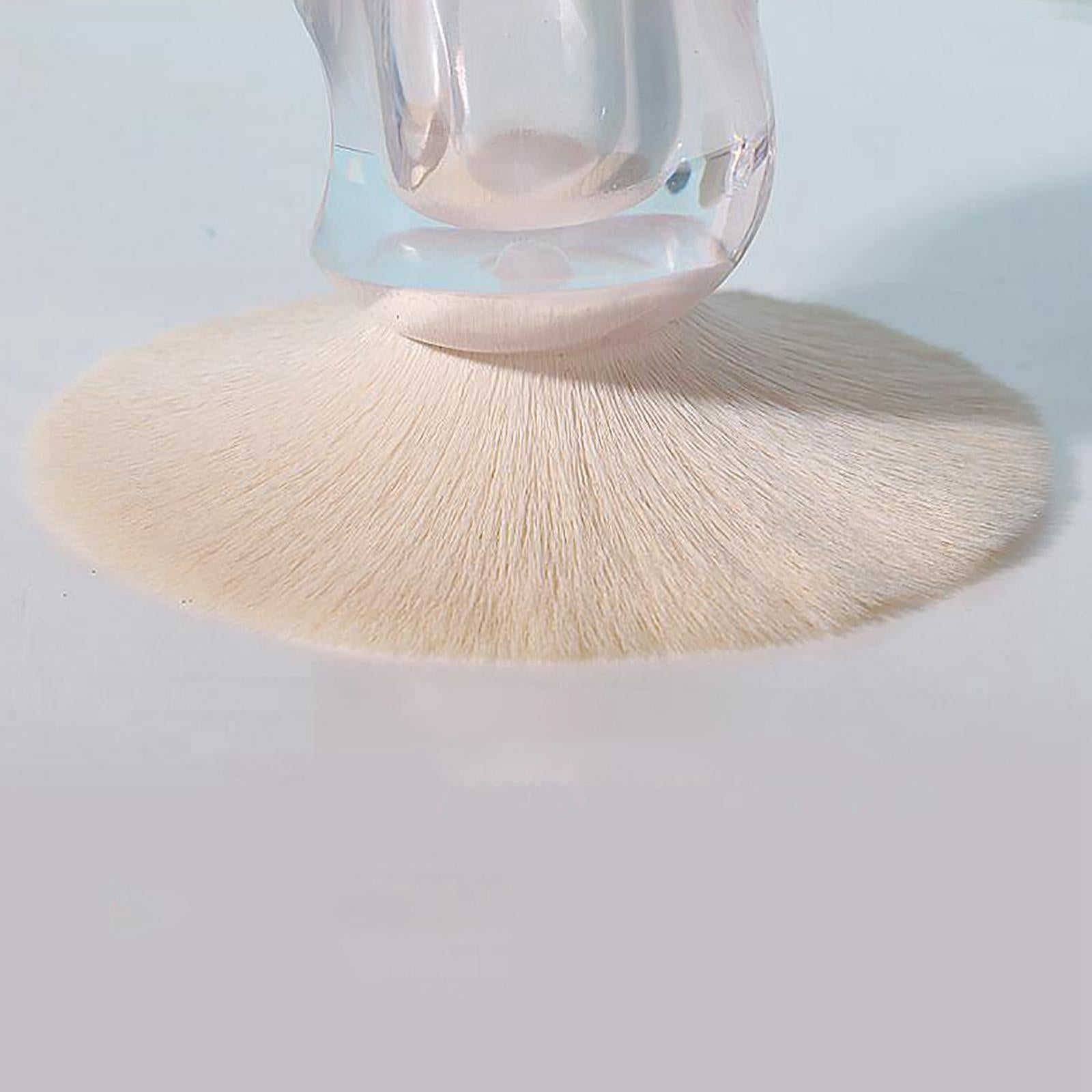 3xMake up Brush Nail Paint Gel Dust Cleaning Round for Cosmetic Beauty Tool White 